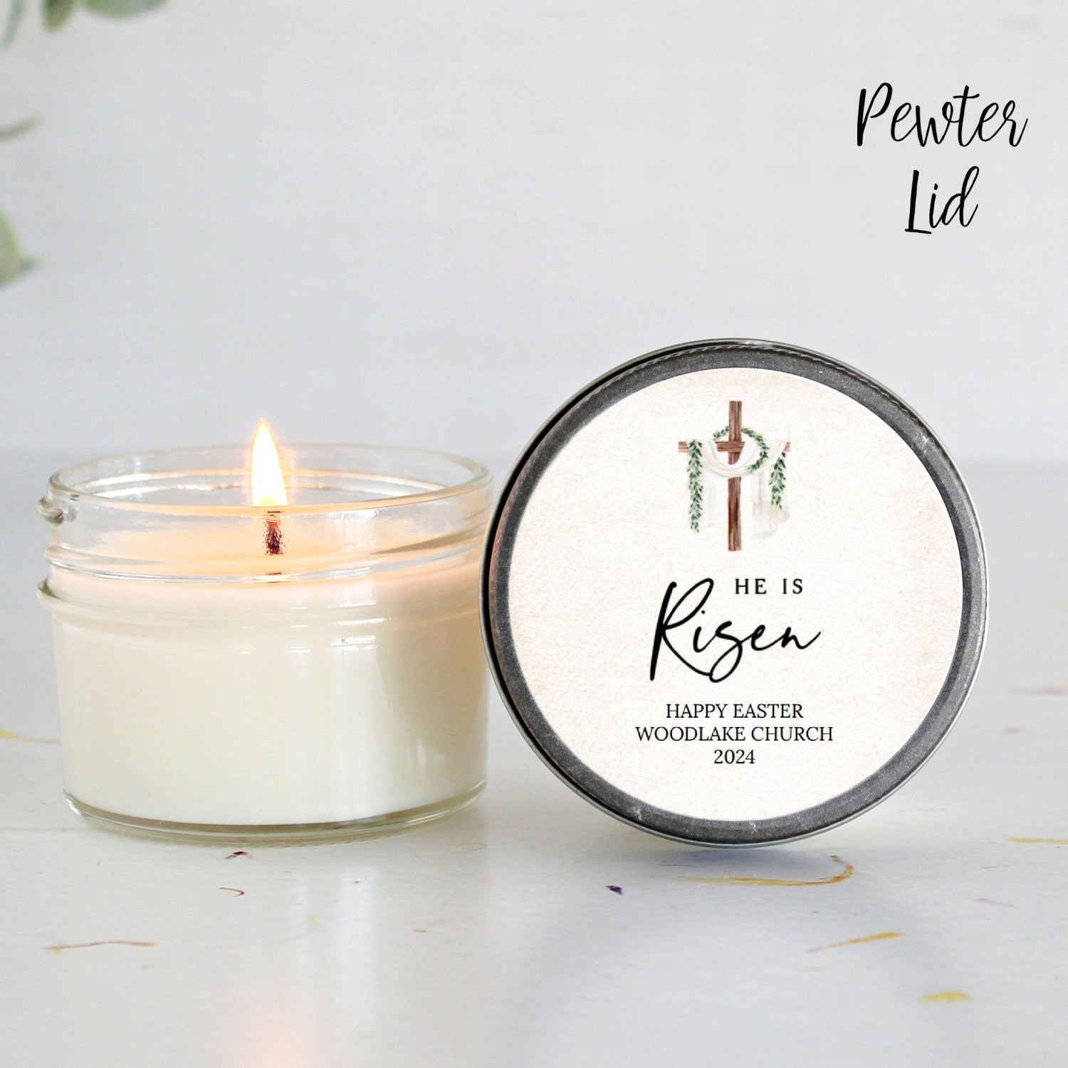 He is Risen Glass Favors - The Dancing Wick