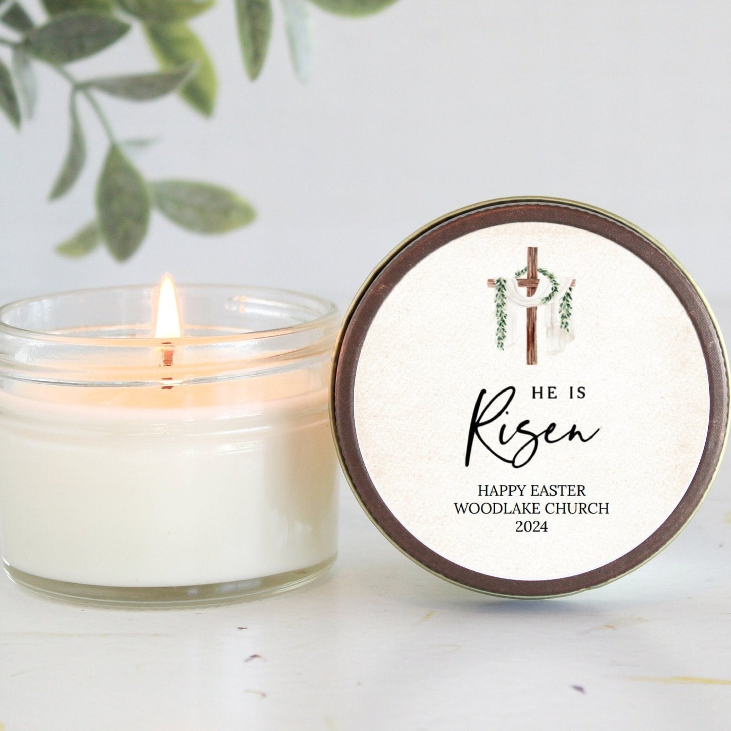 He is Risen Glass Favors - The Dancing Wick