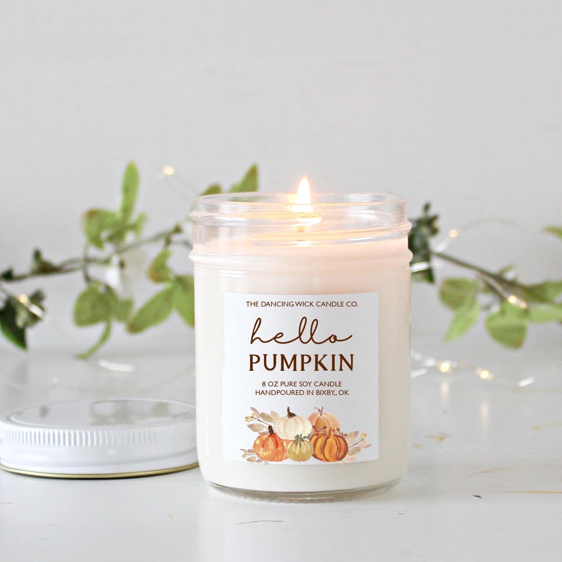 Hello Pumpkin Fall Candle - The Dancing Wick
