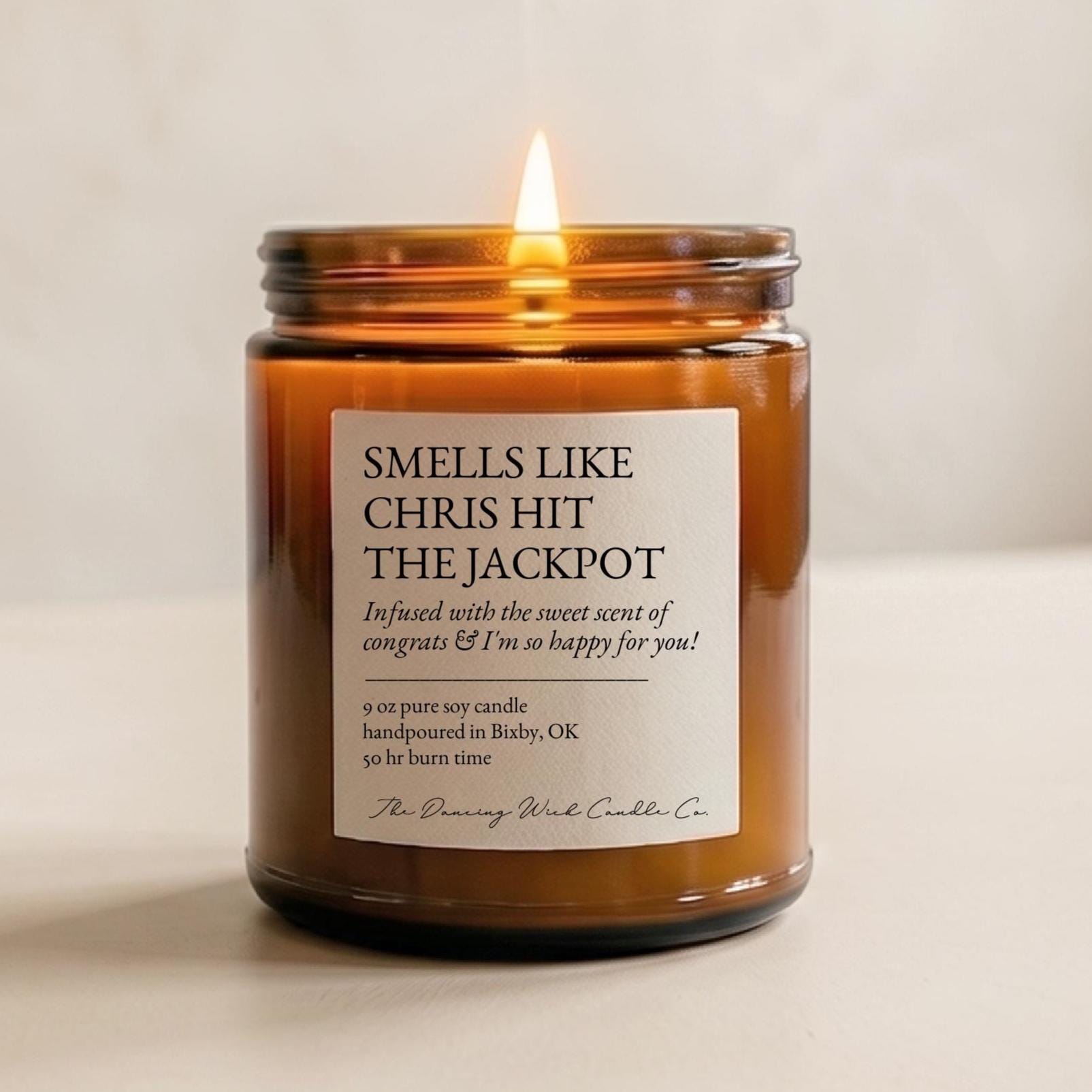 Hit The Jackpot Amber Candle - The Dancing Wick