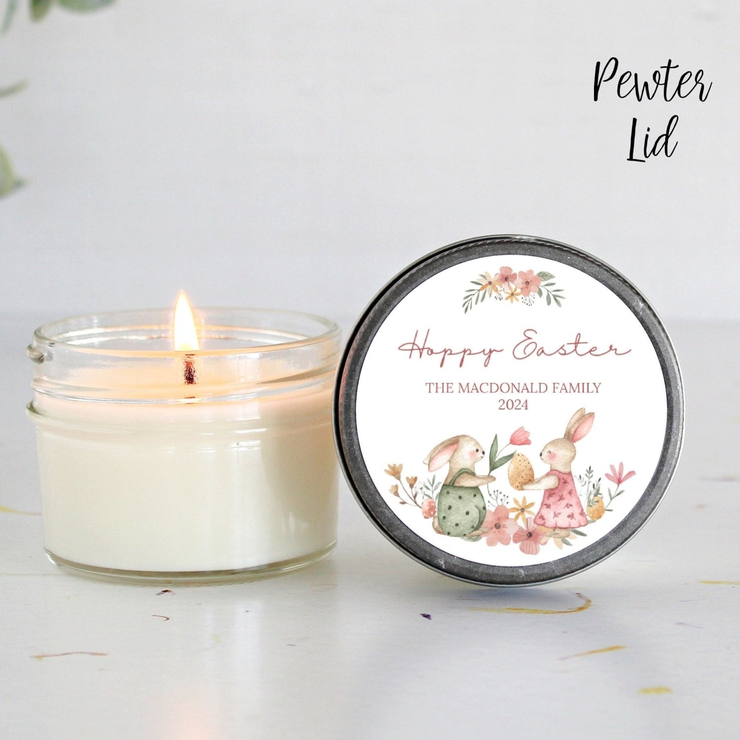 Hoppy Easter Glass Favors - The Dancing Wick