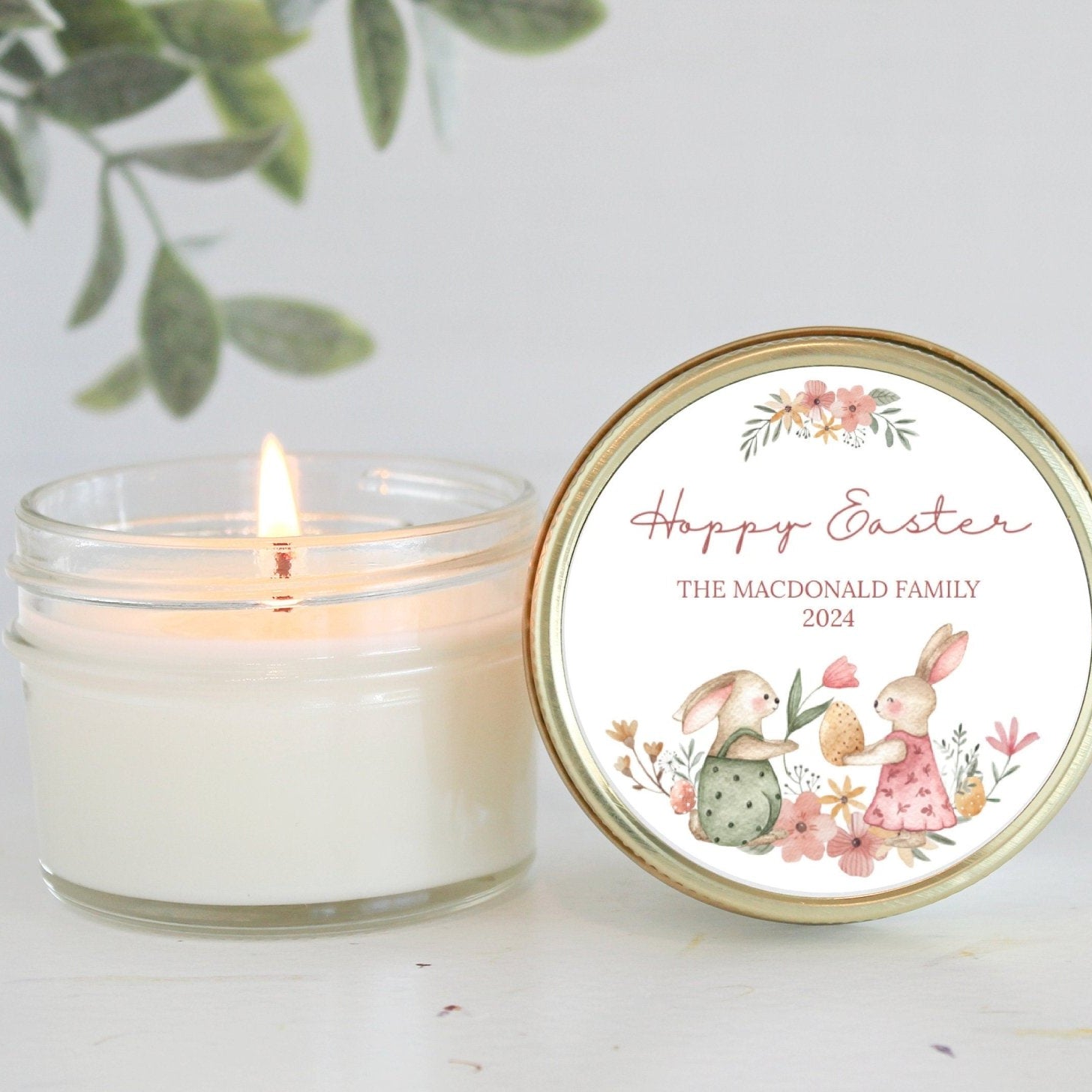 Hoppy Easter Glass Favors - The Dancing Wick