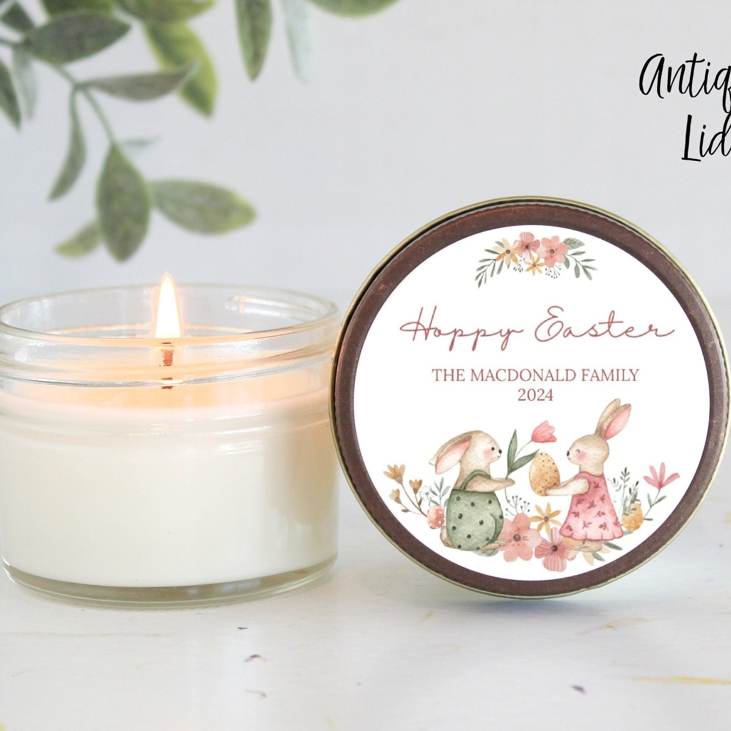 Hoppy Easter Glass Favors - The Dancing Wick