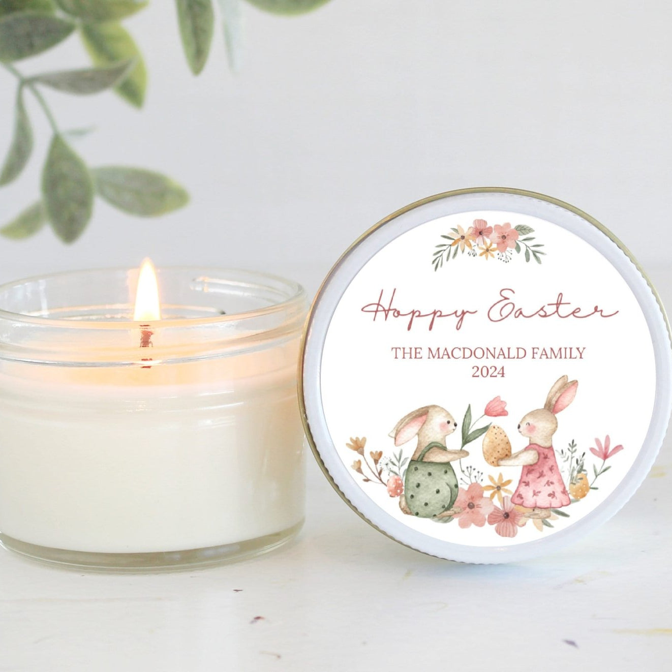 Hoppy Easter Glass Favors - The Dancing Wick