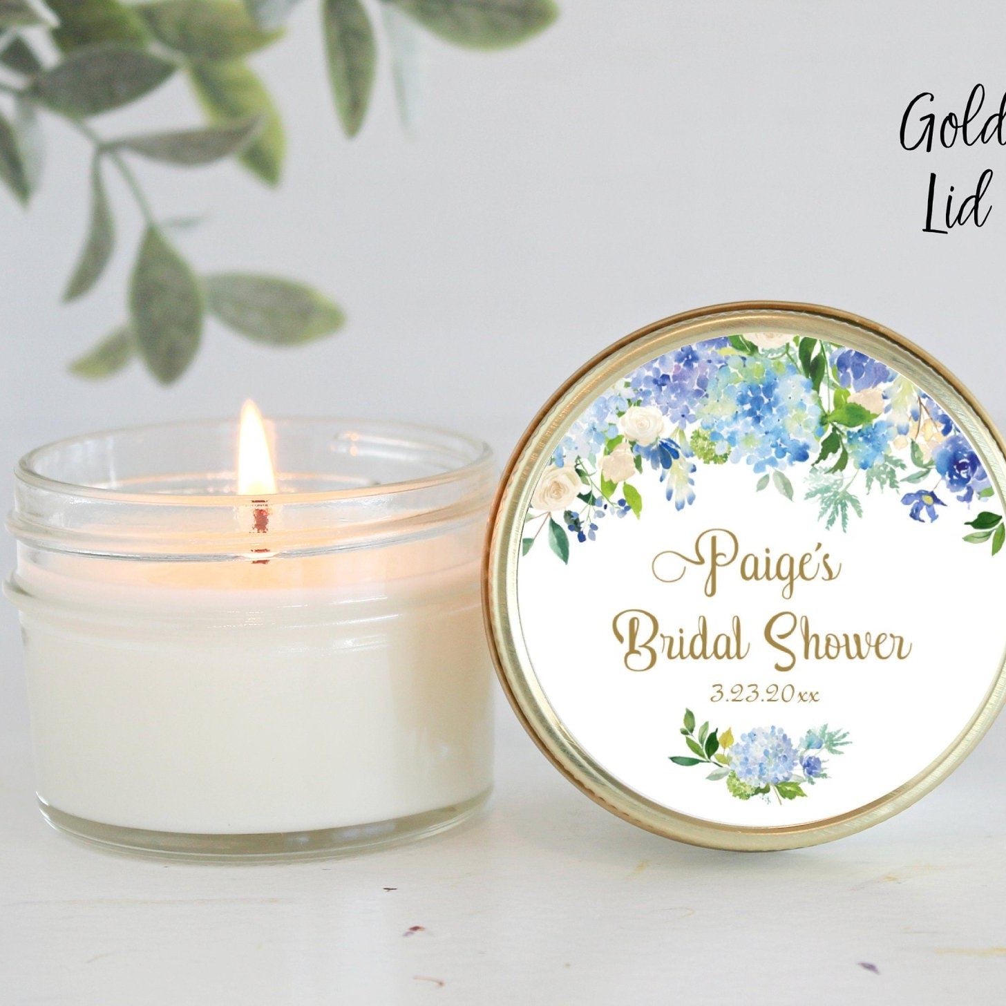 Hydrangea Bridal Shower Favors - The Dancing Wick