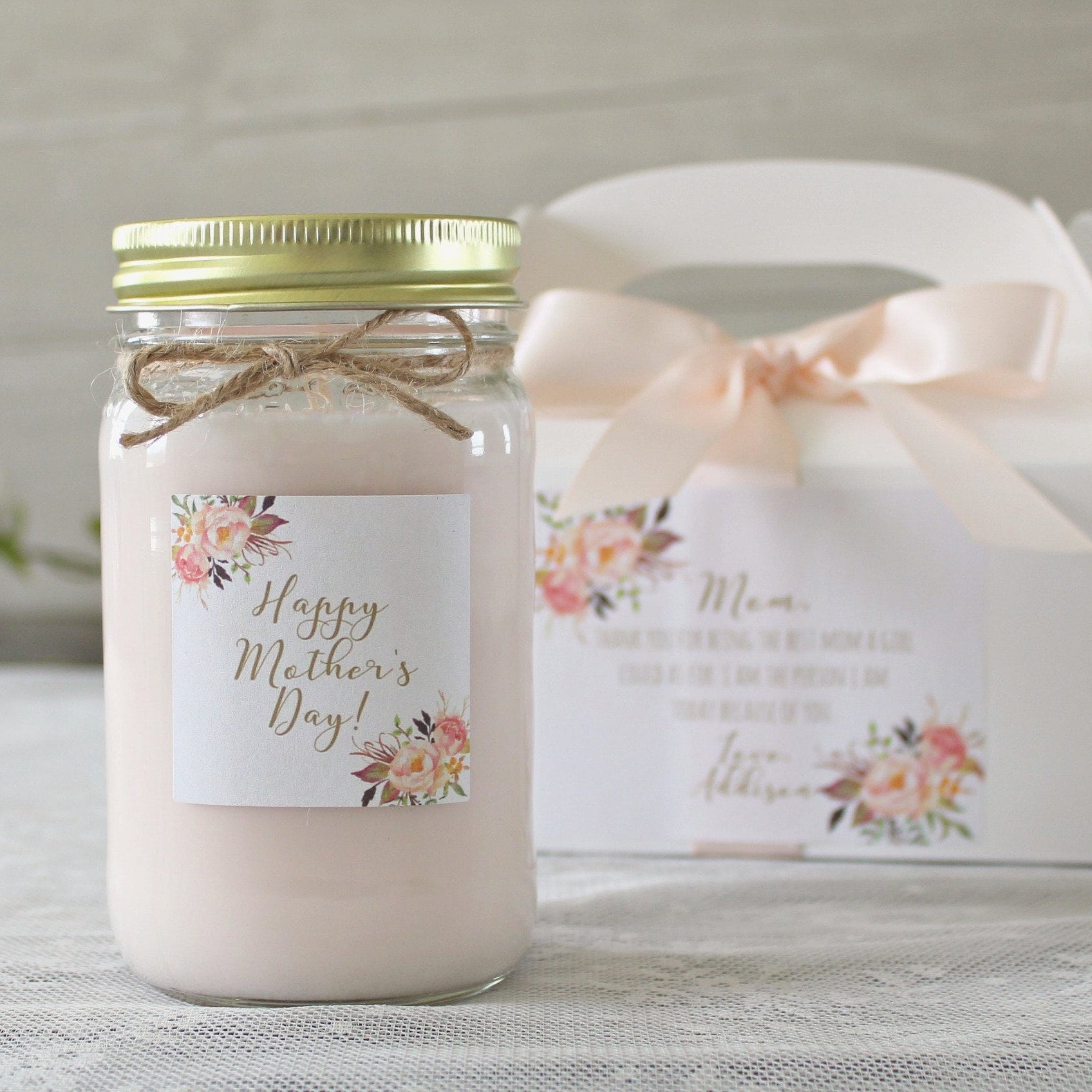 Happy Mothers Day Candle
