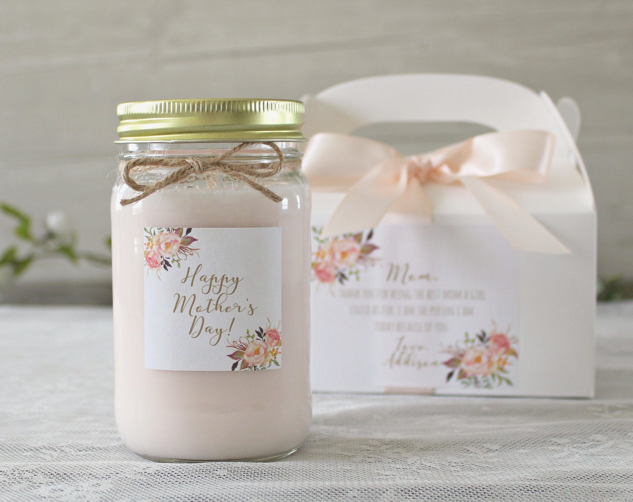 Happy Mothers Day Candle