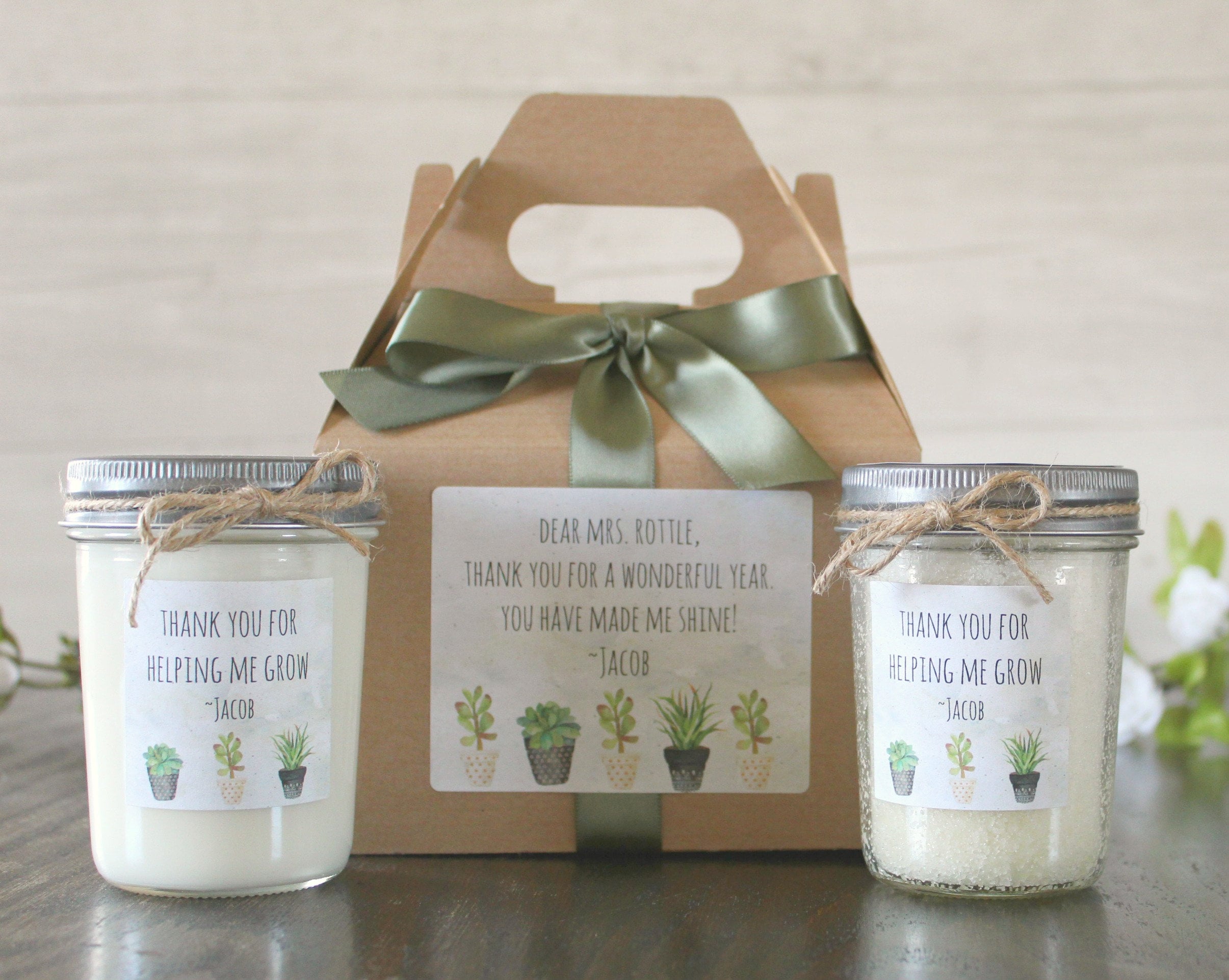 Thank you for Helping Me Grow Teacher Gift Set