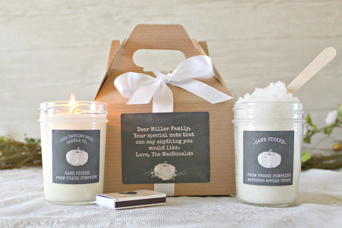 Fall White Pumpkin Gift Box
