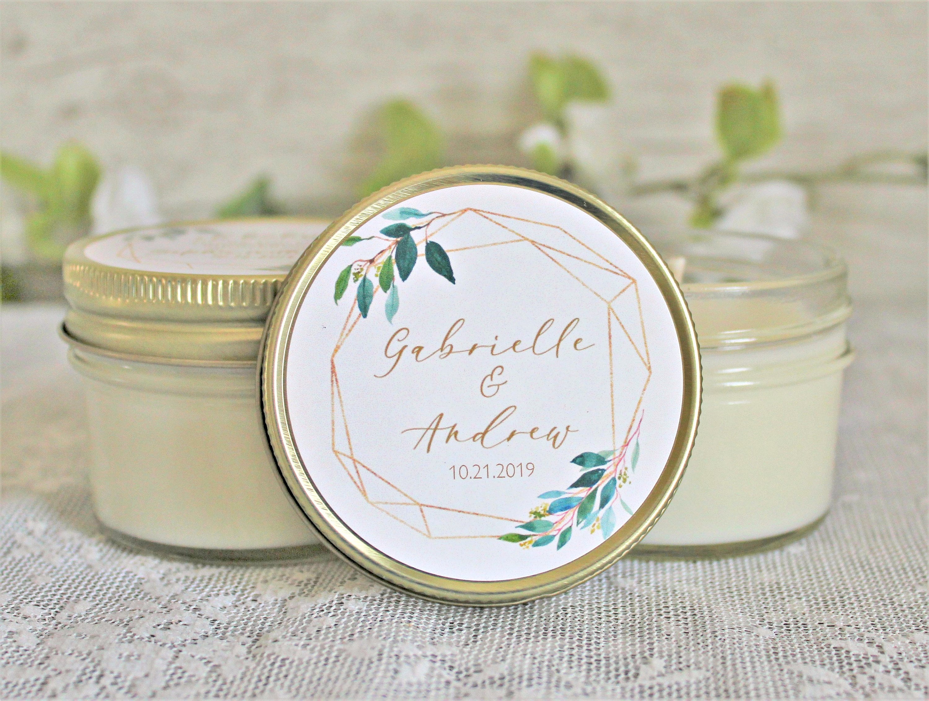 Greenery & Gold Wedding Favor