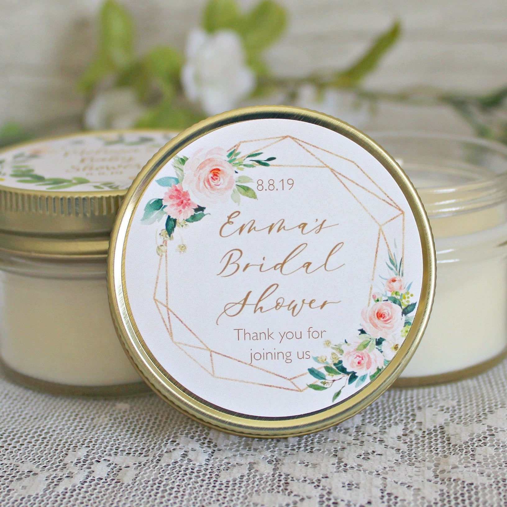 Blush & gold Bridal Shower favors