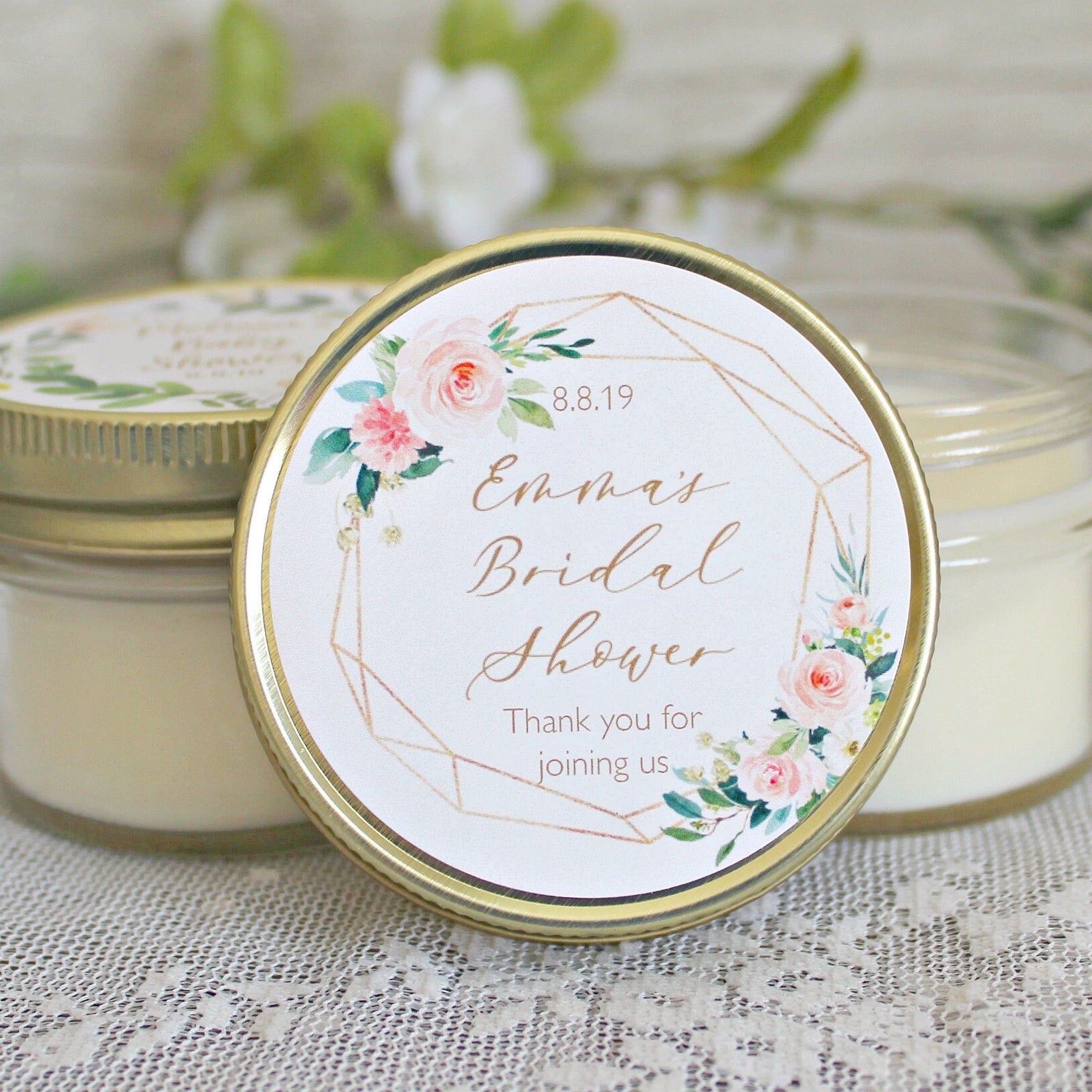 Blush & gold Bridal Shower favors
