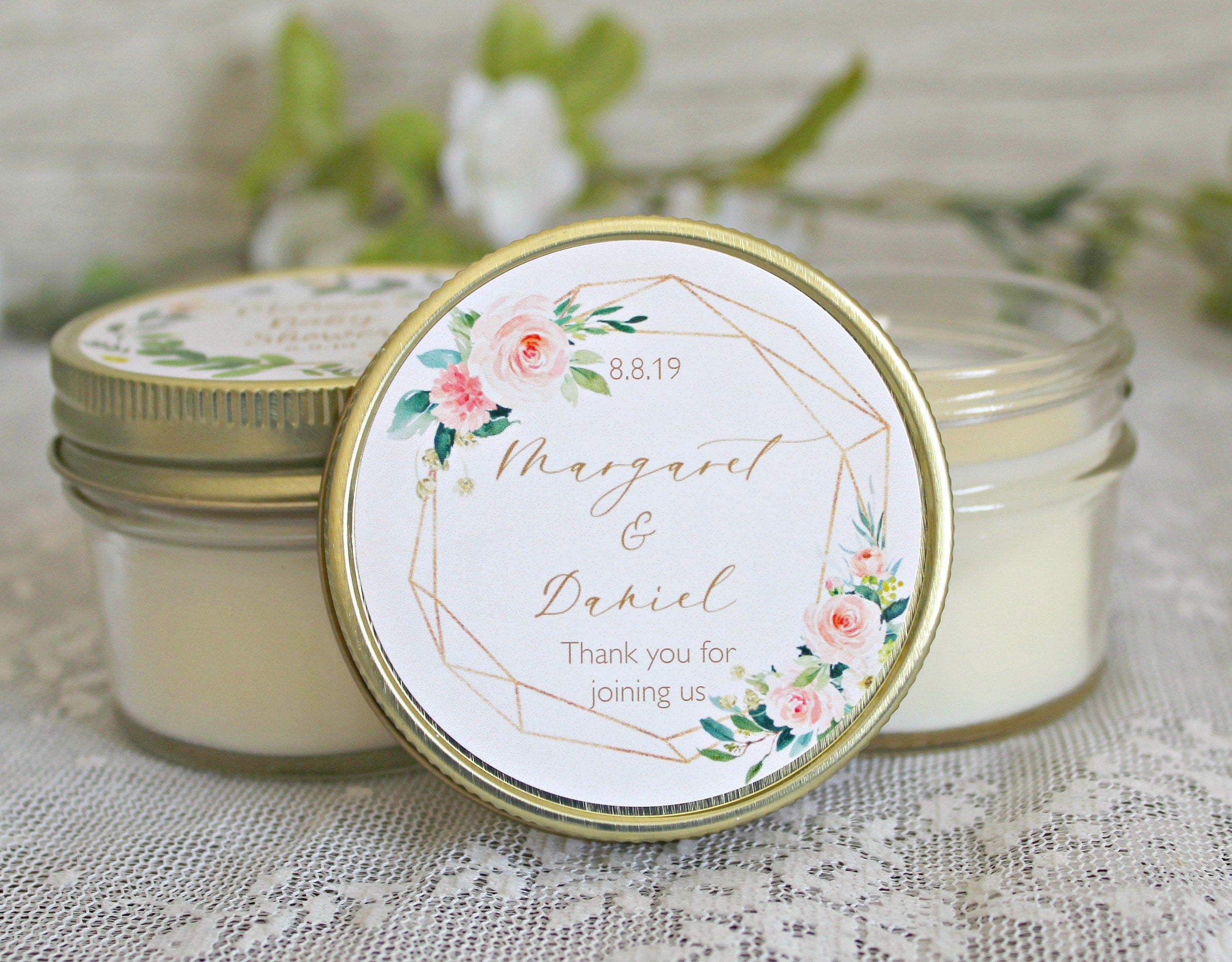 Blush & gold Bridal Shower favors