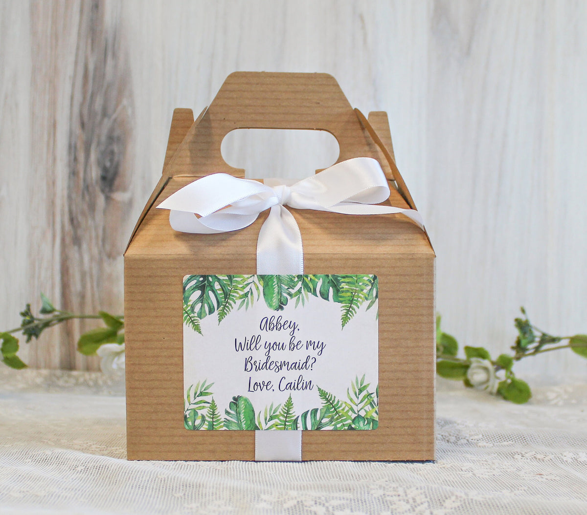 Tropical Bridesmaid Proposal Box