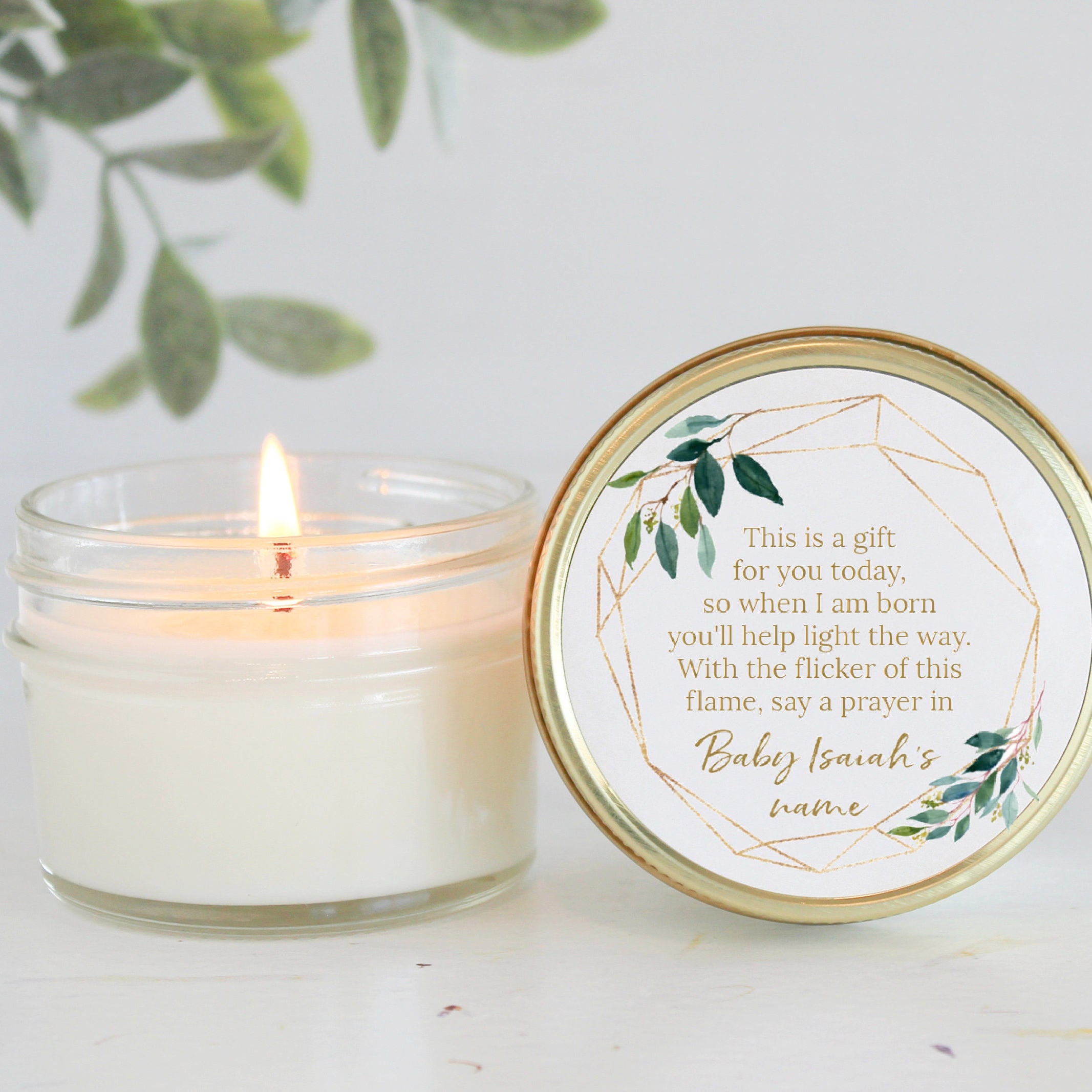 Greenery Baby Shower Poem Favor