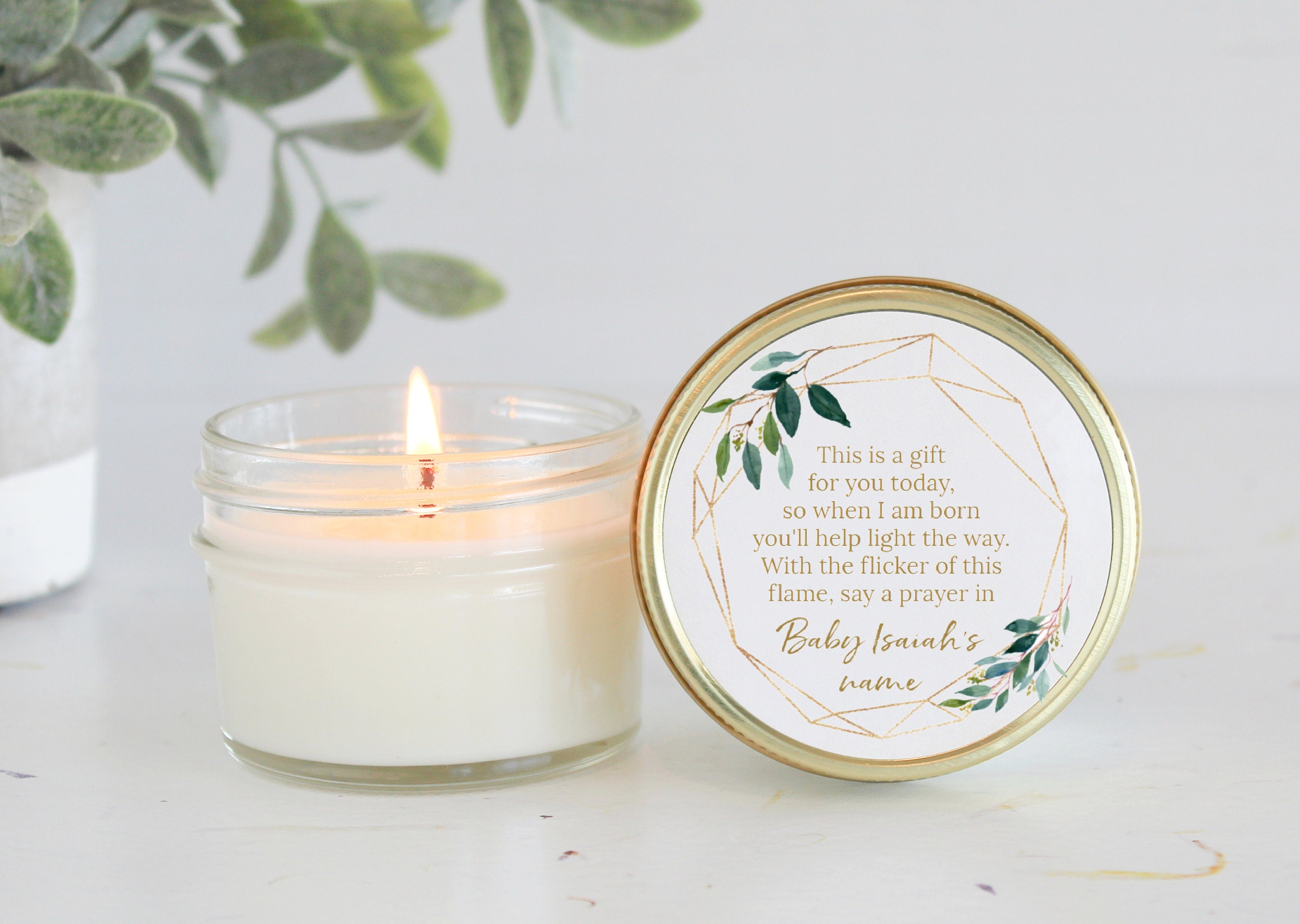 Greenery Baby Shower Poem Favor