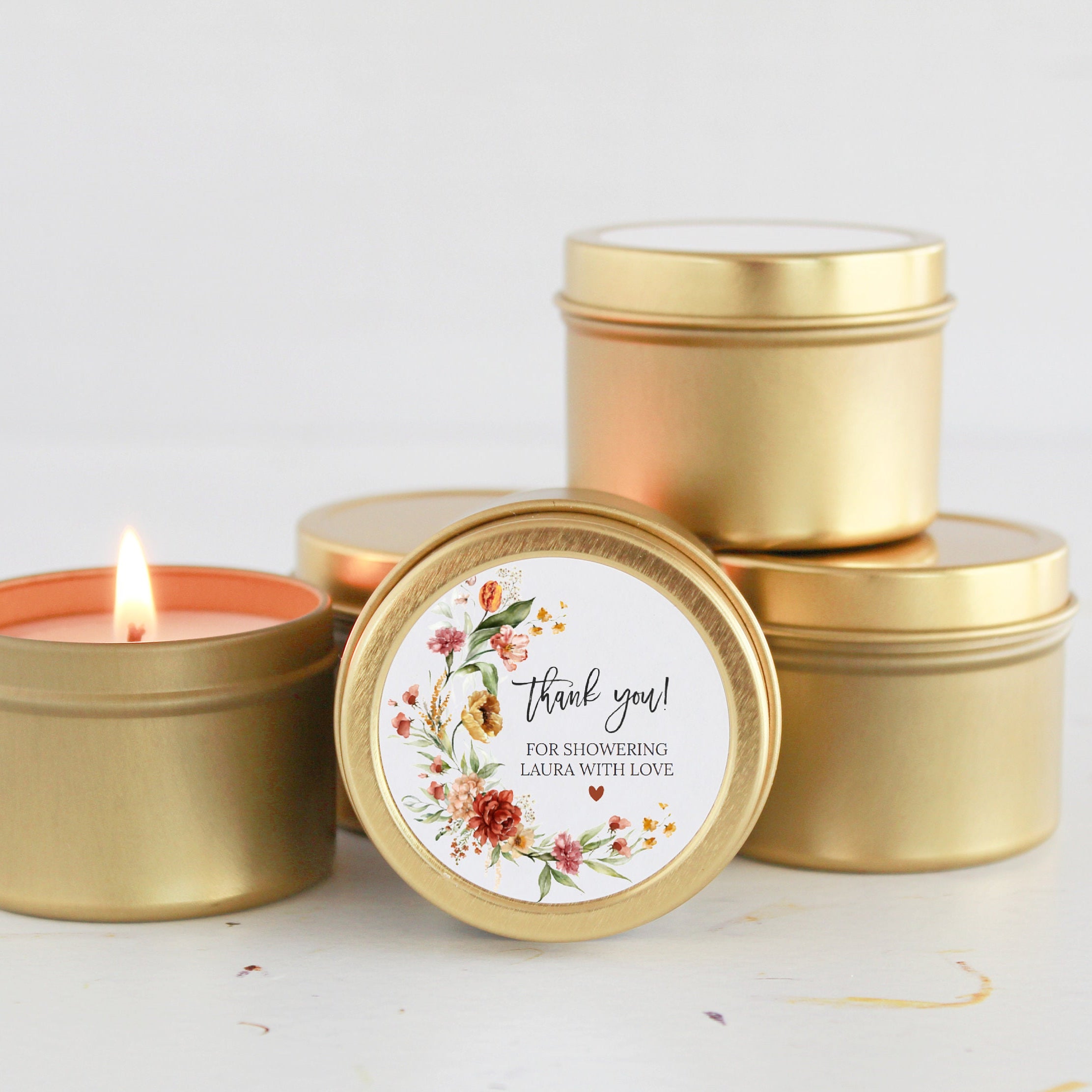 Wildflower Favors Tins-Set Of 10