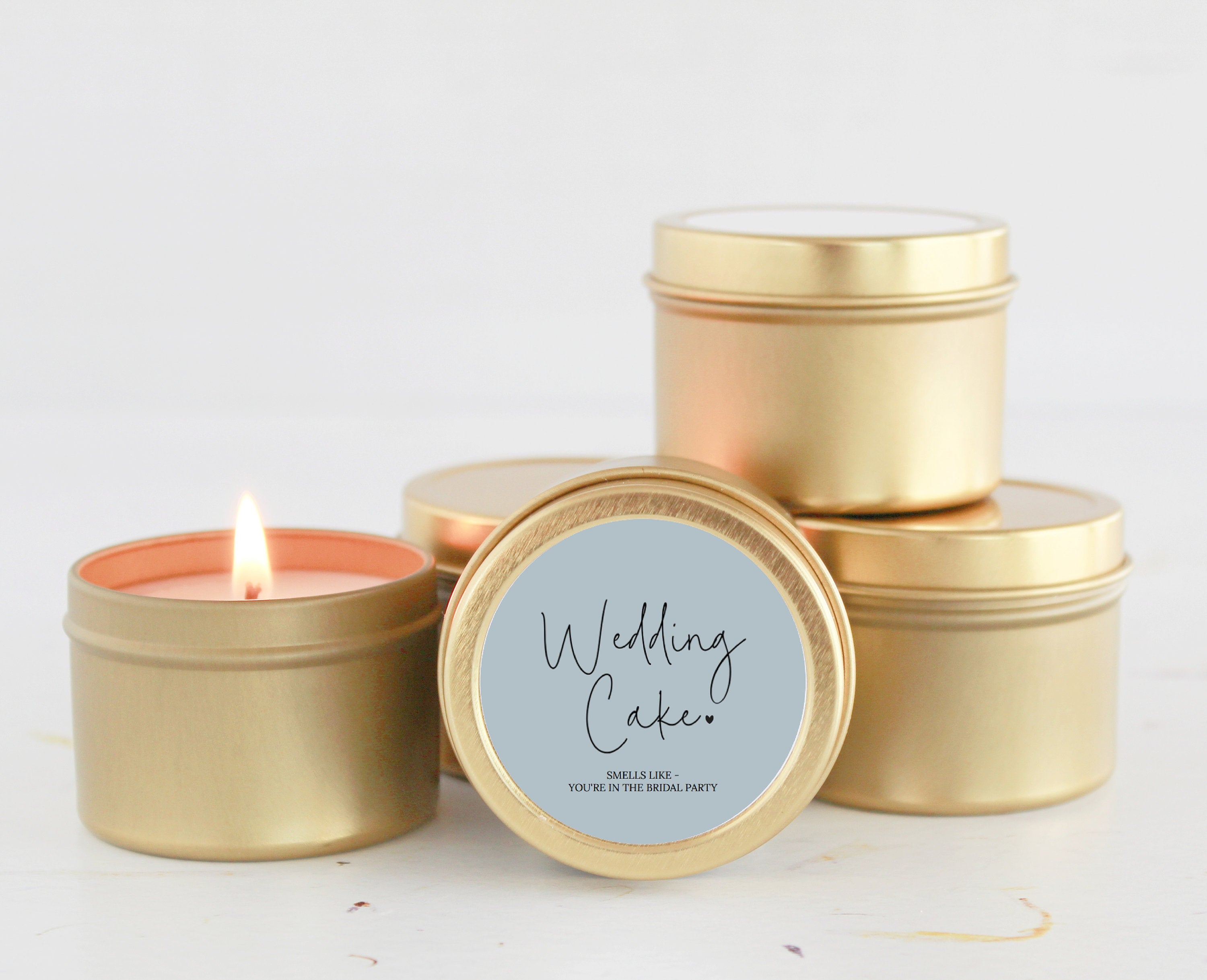 Wedding Cake Bridal Party Tins