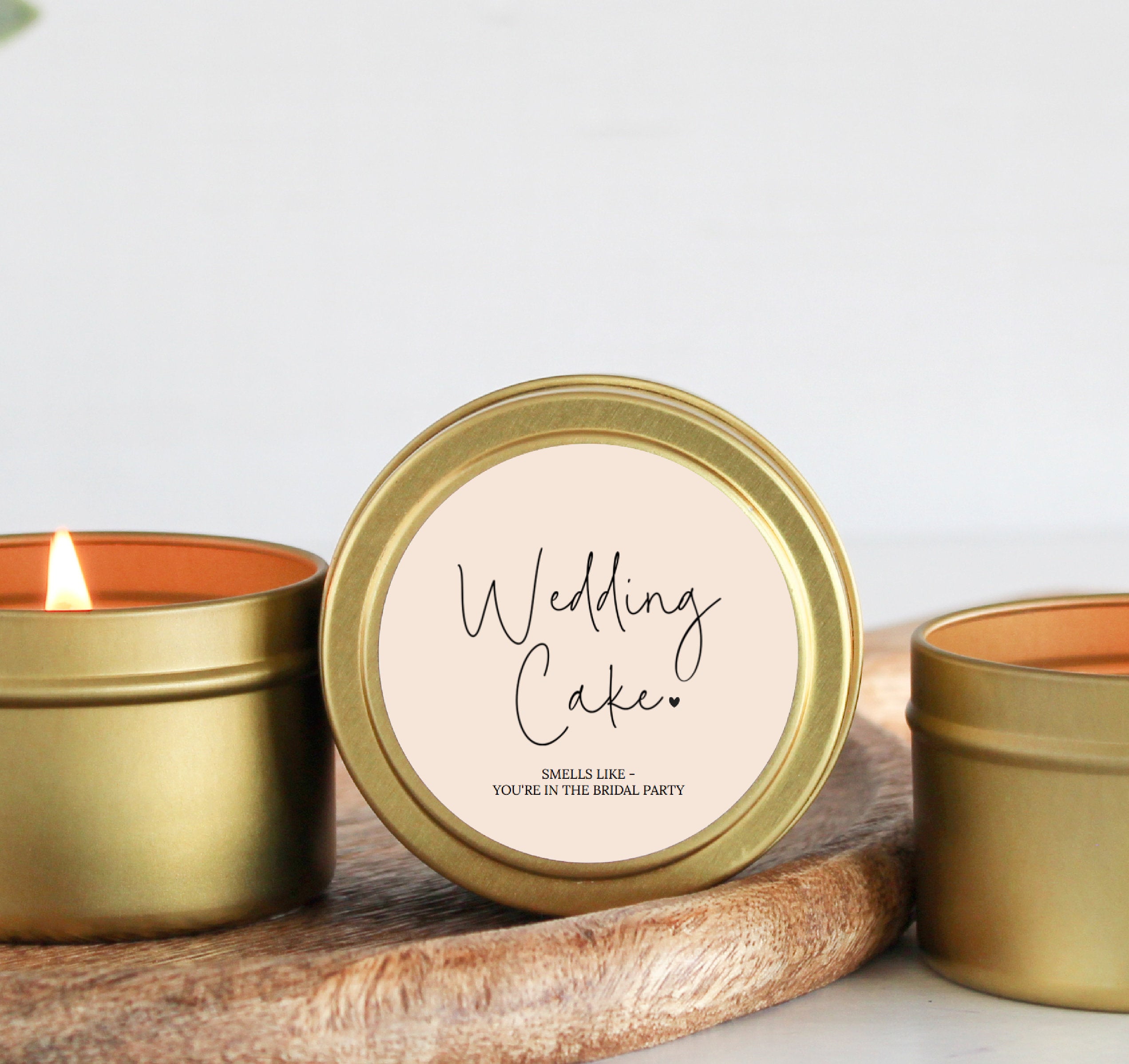 Wedding Cake Bridal Party Tins