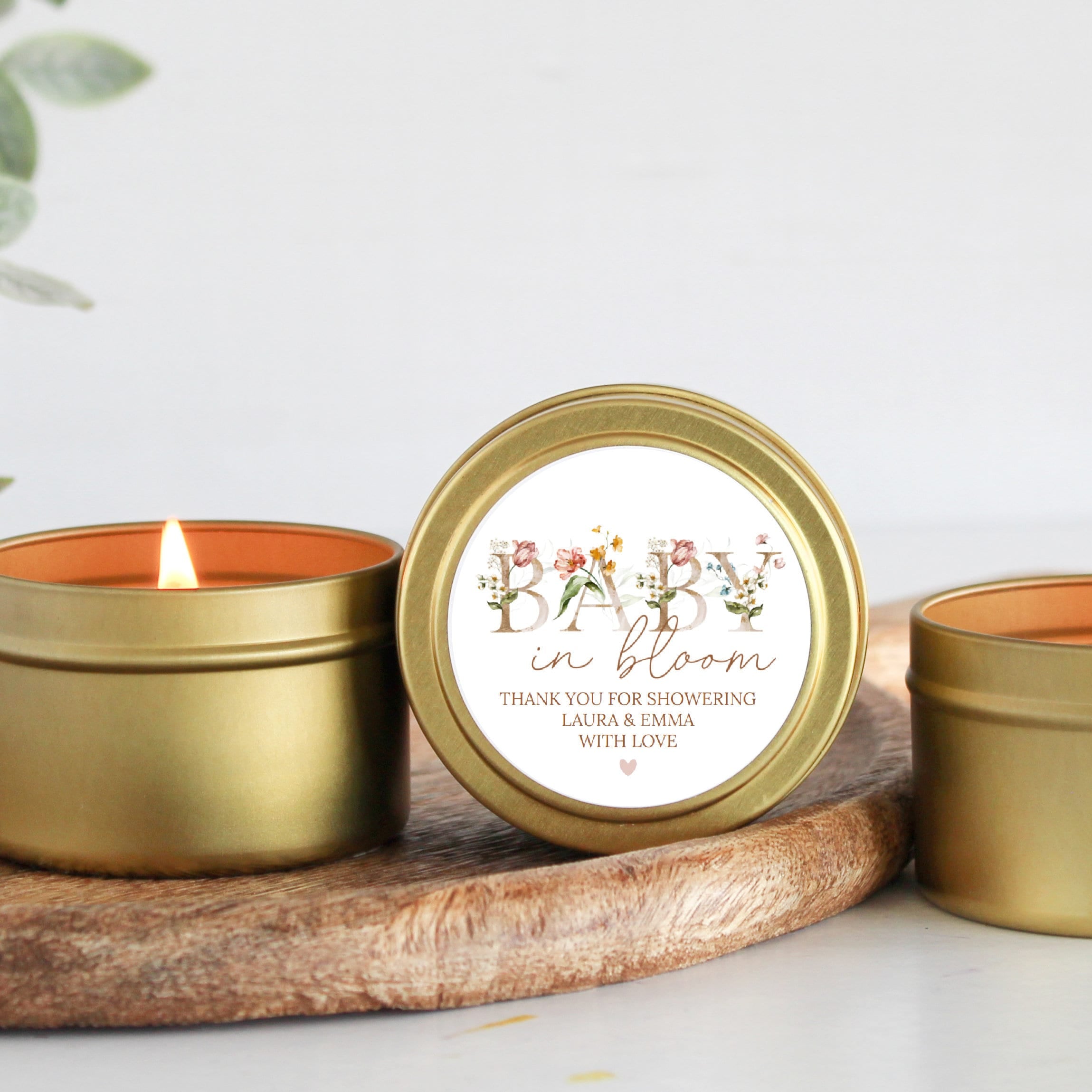 Baby in Bloom Shower Tins - Set of 10