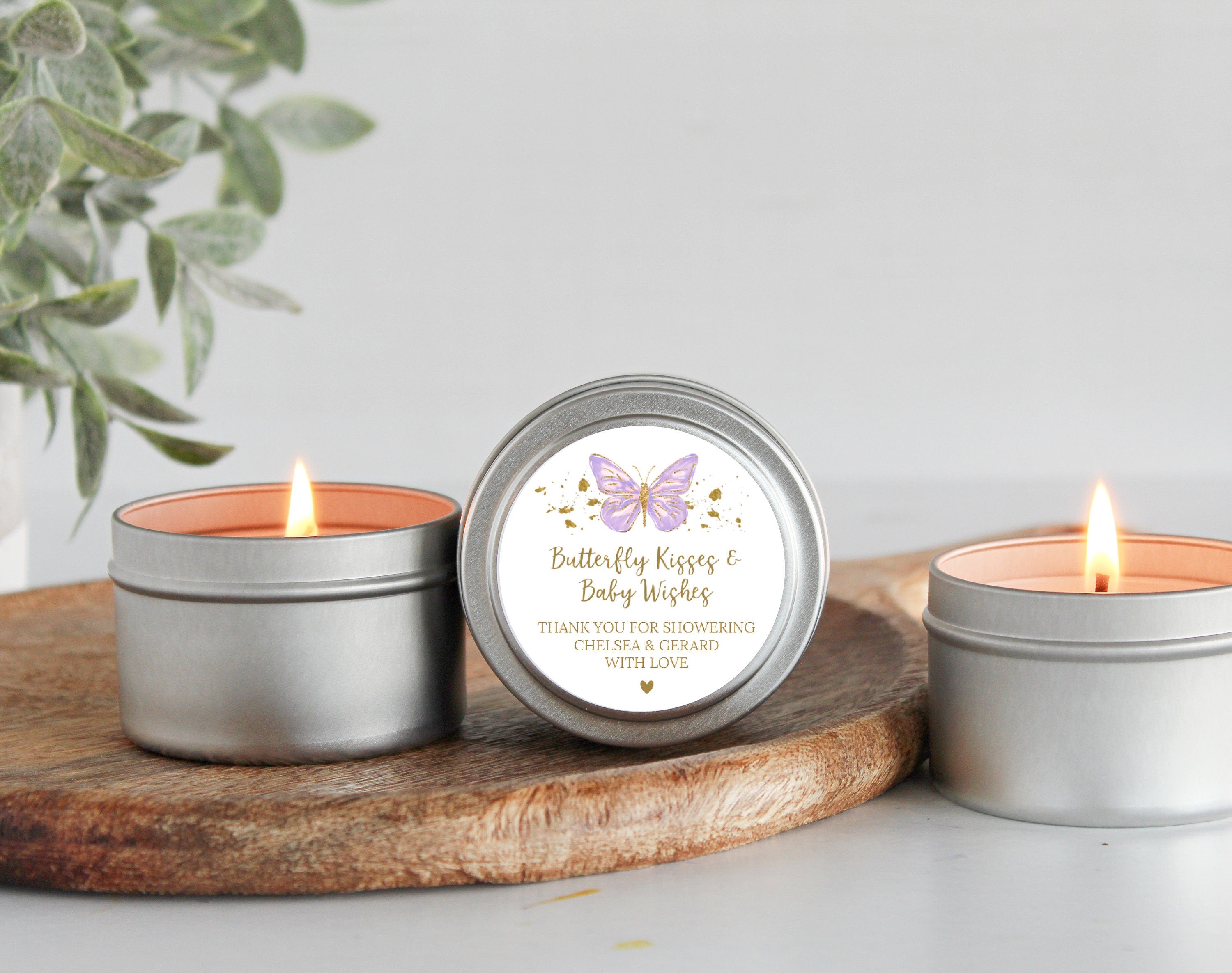 Butterfly Baby Shower Tins - Set of 10