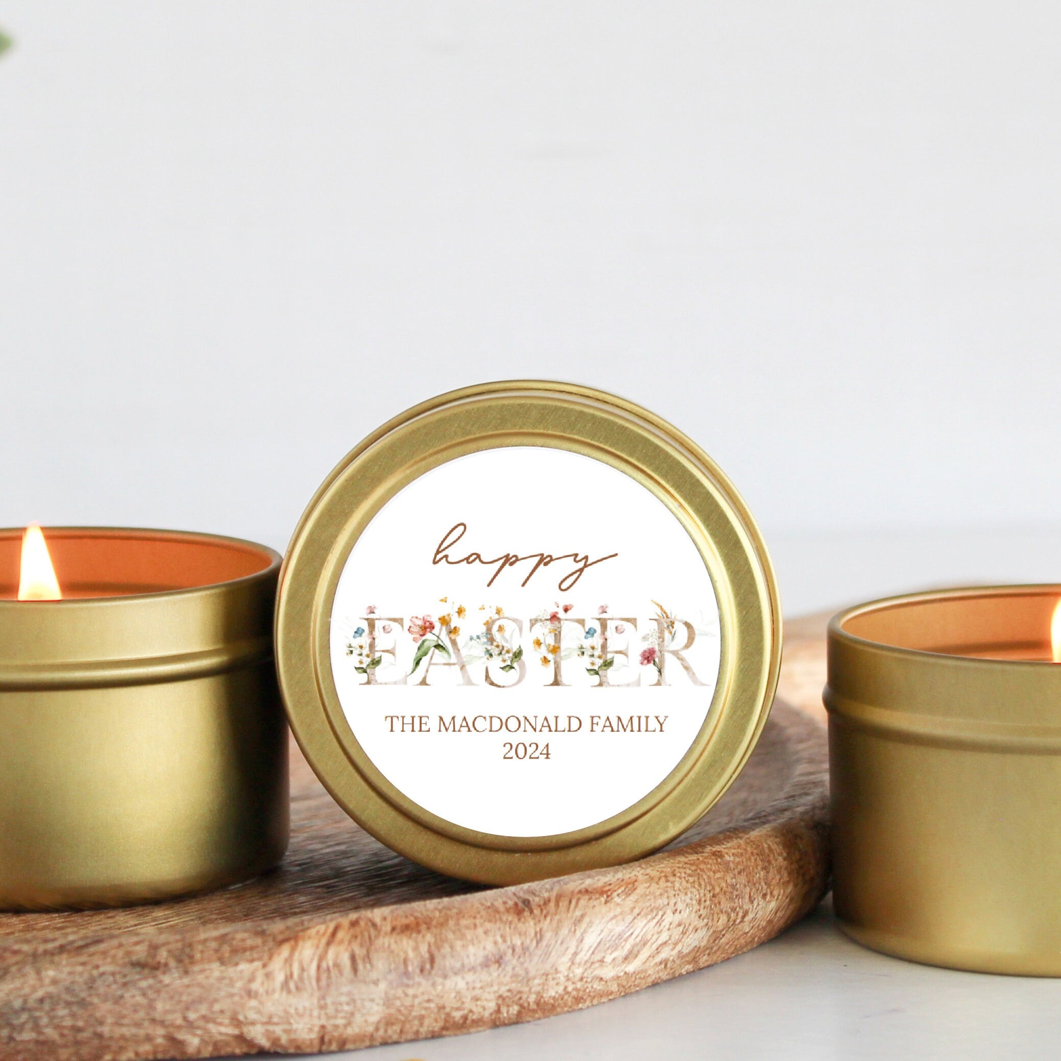 Happy Easter Candle Tins- Set of 10