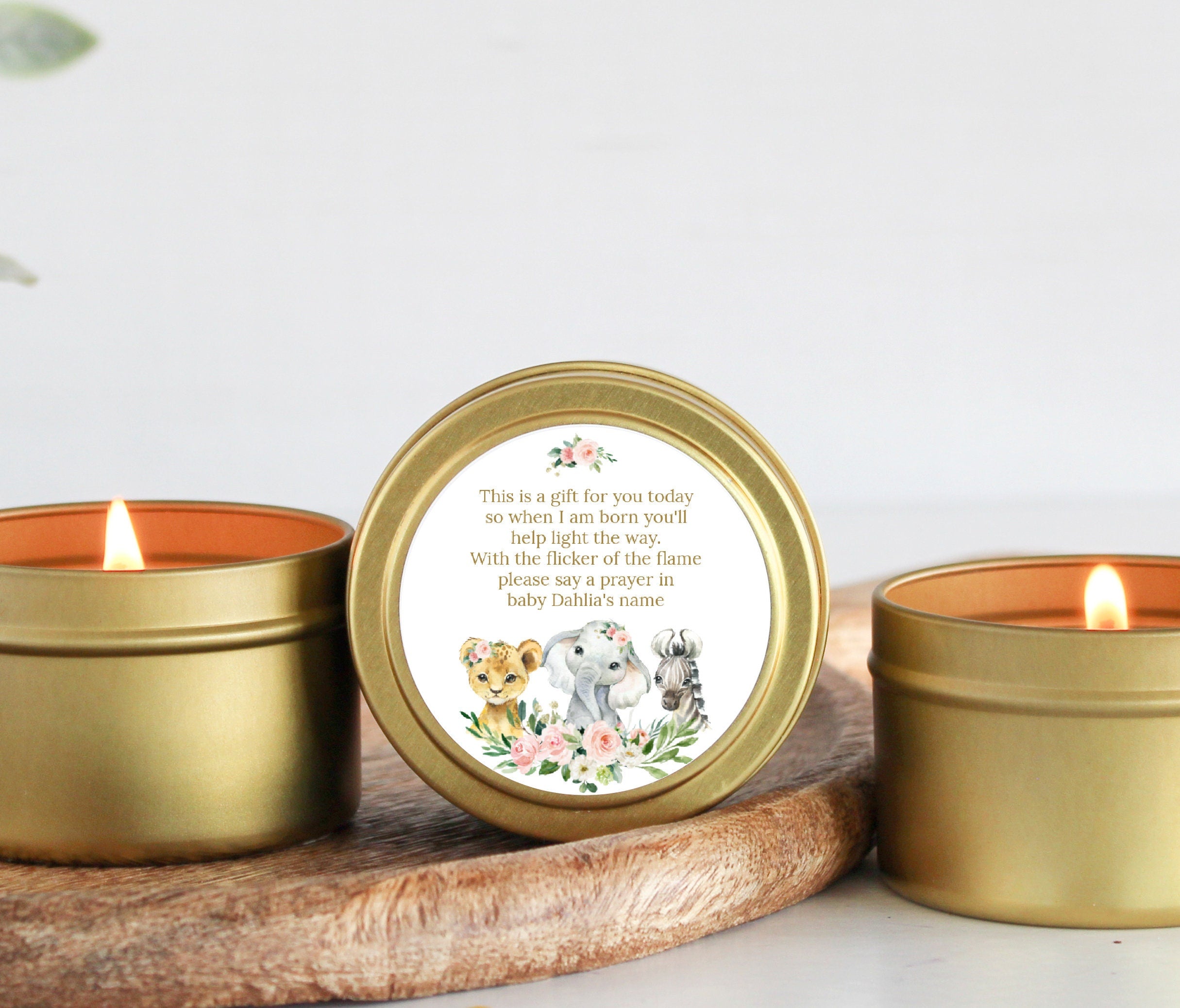Safari Baby Shower Tins - Set of 10