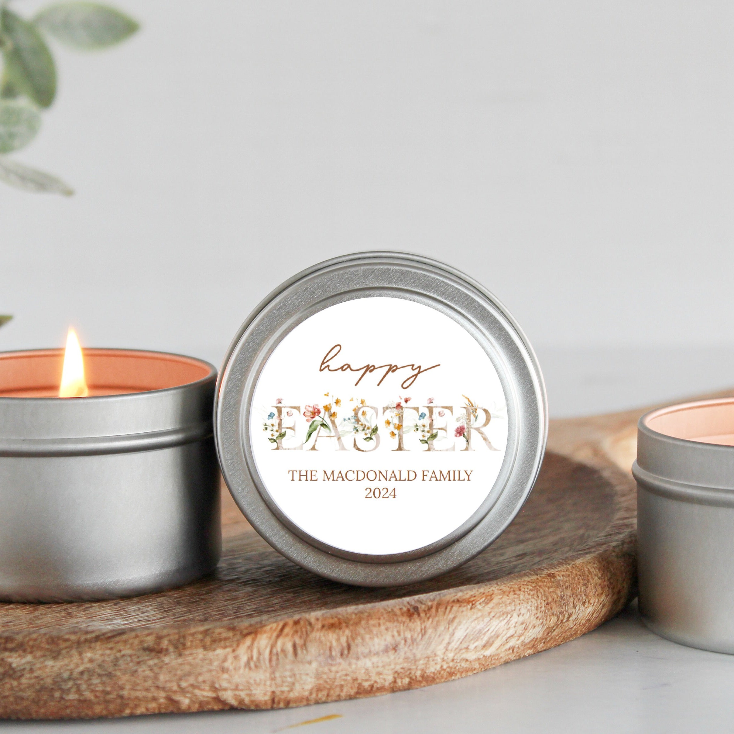Happy Easter Candle Tins- Set of 10