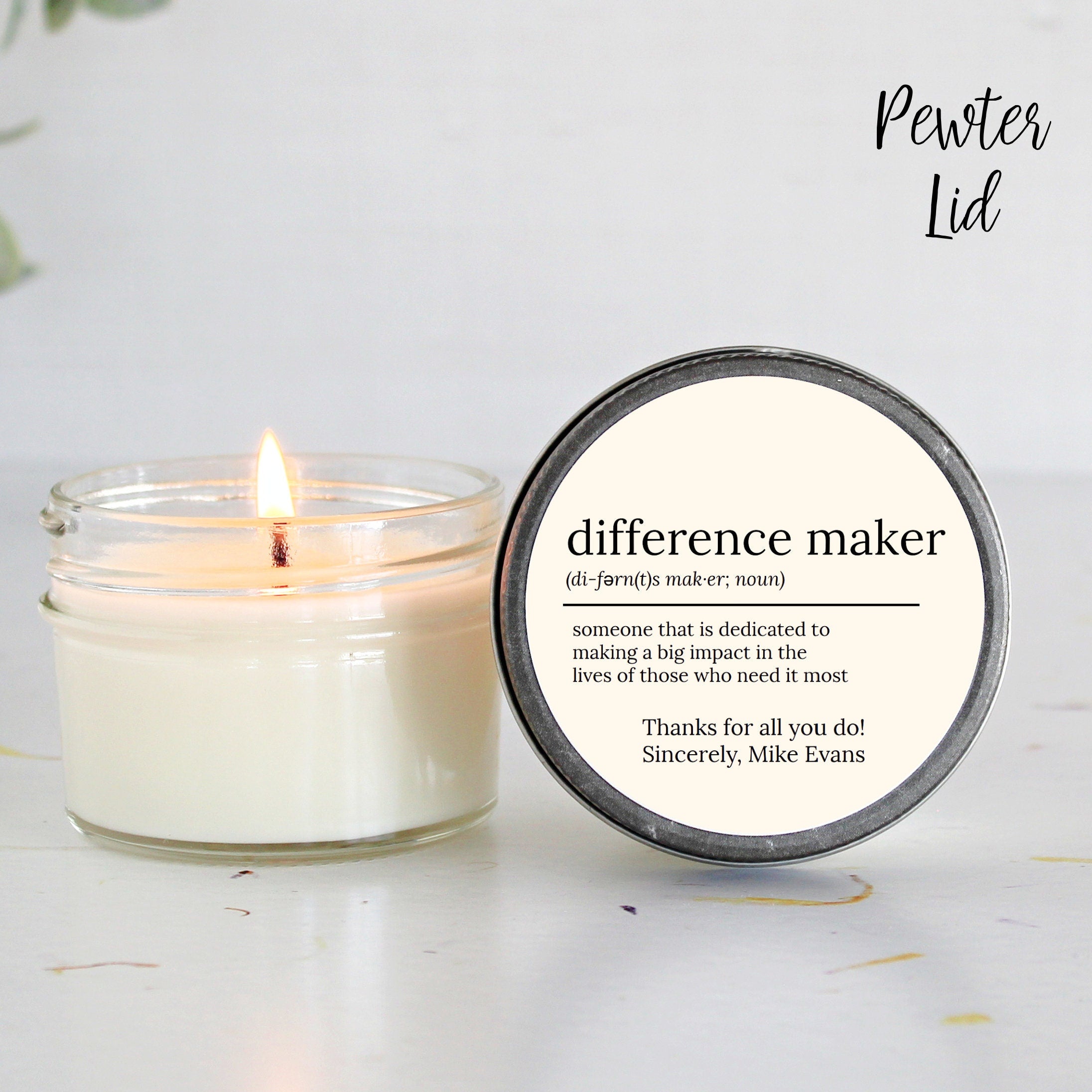 Difference Maker 4oz Candle Favors