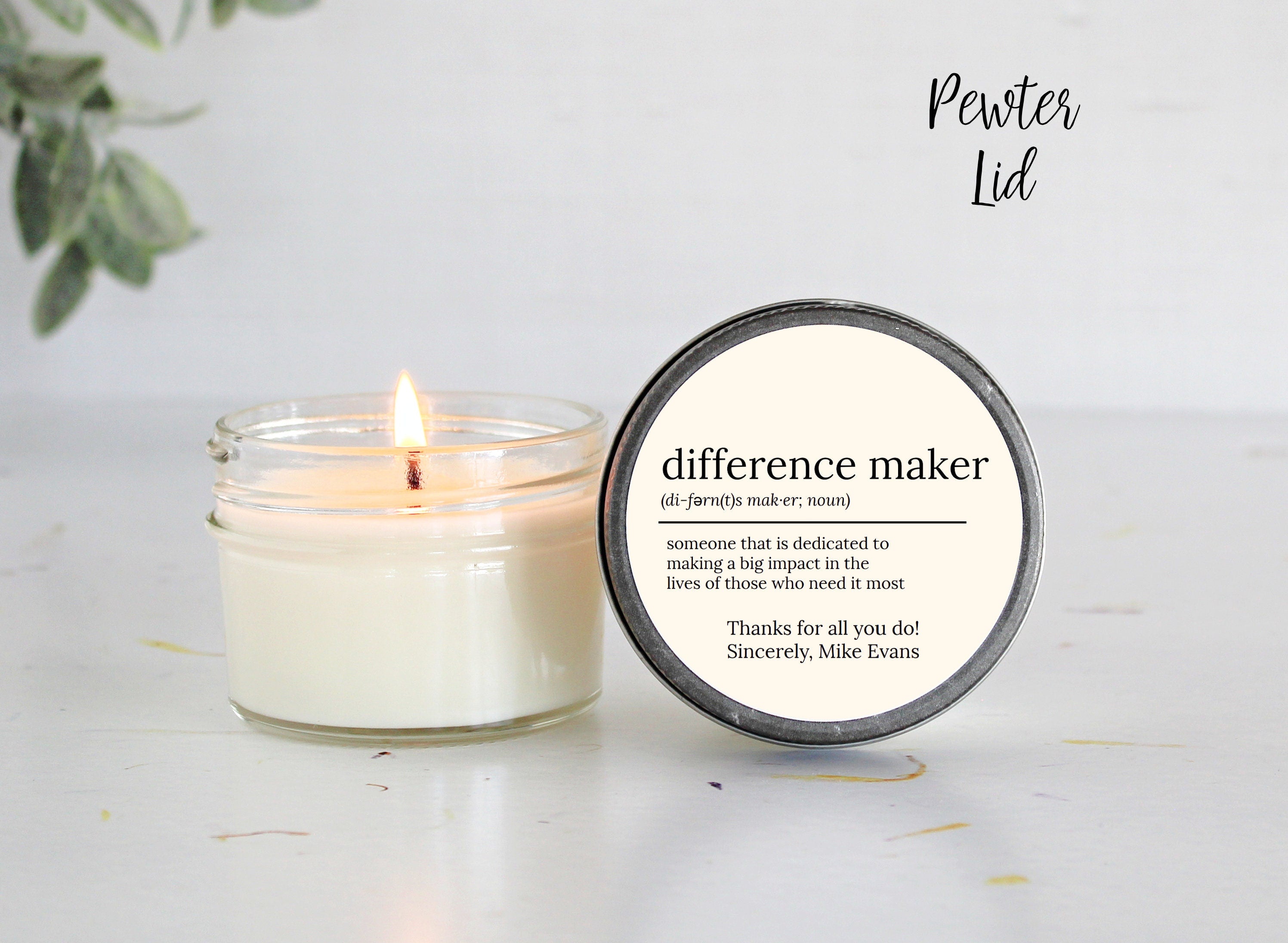 Difference Maker 4oz Candle Favors