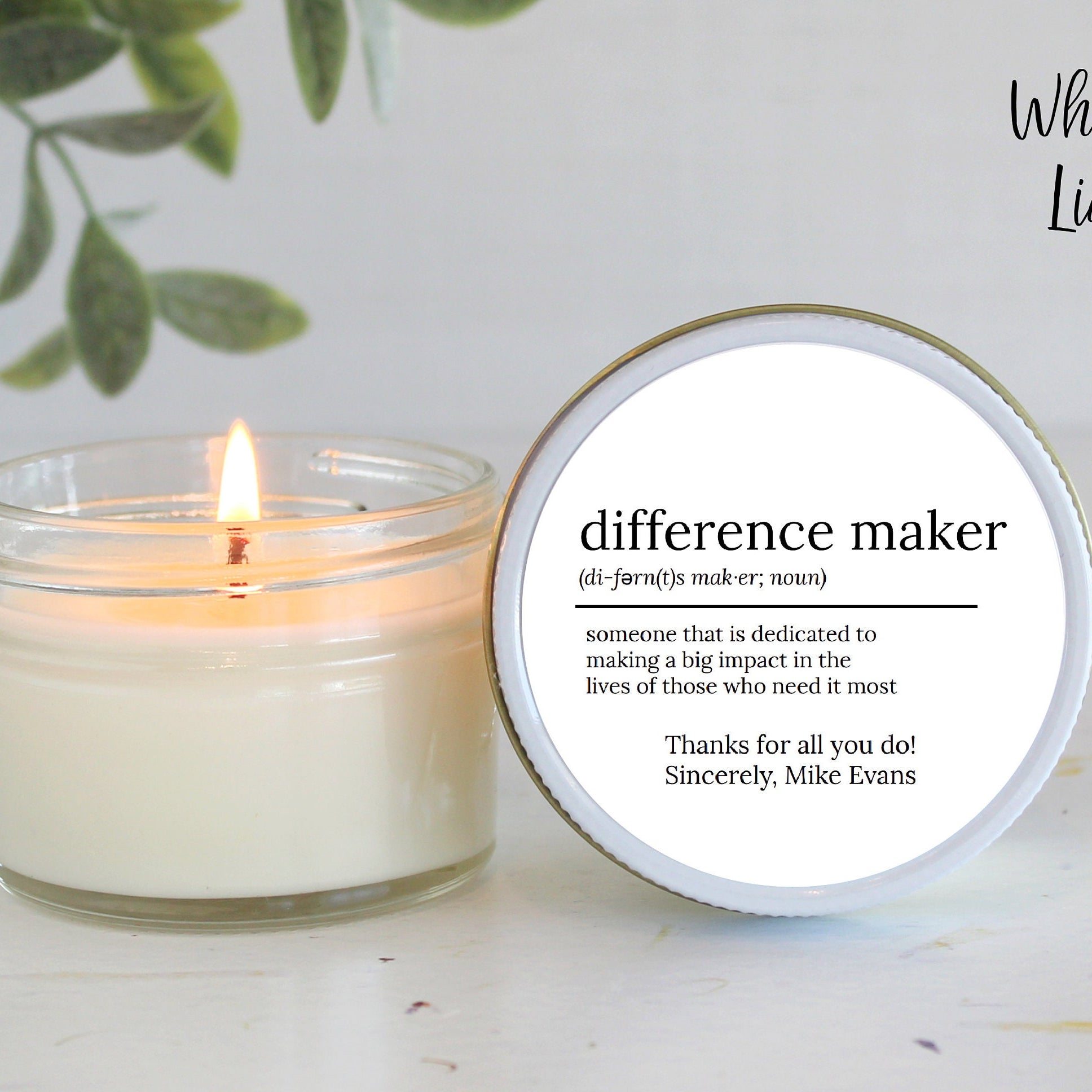 Difference Maker 4oz Candle Favors