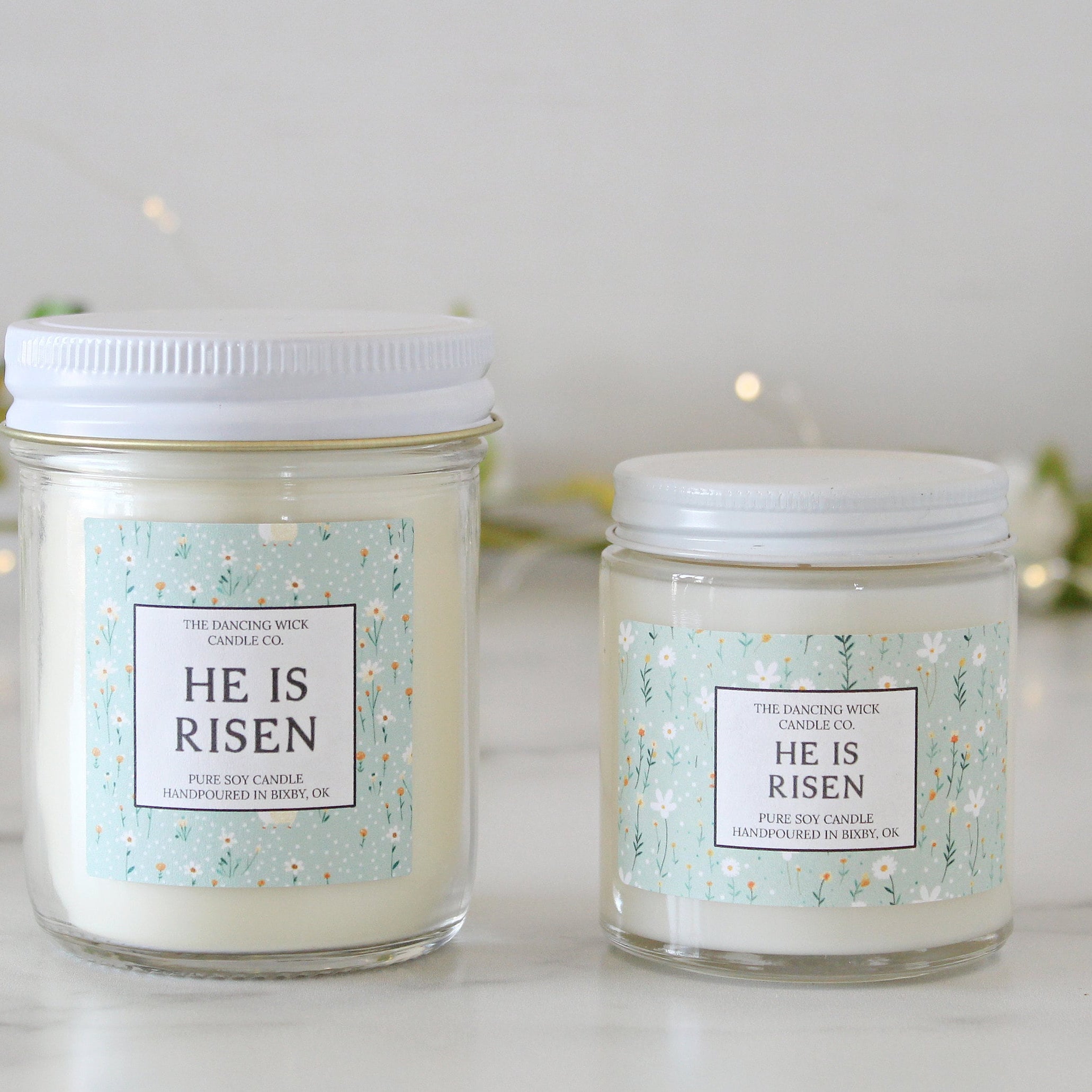 He is Risen Easter Candle