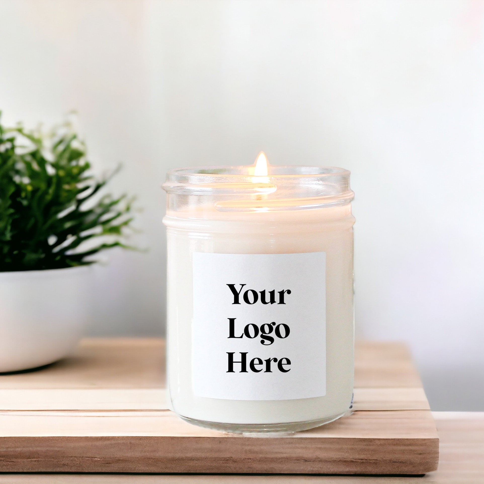 Corporate Logo Glass Candle