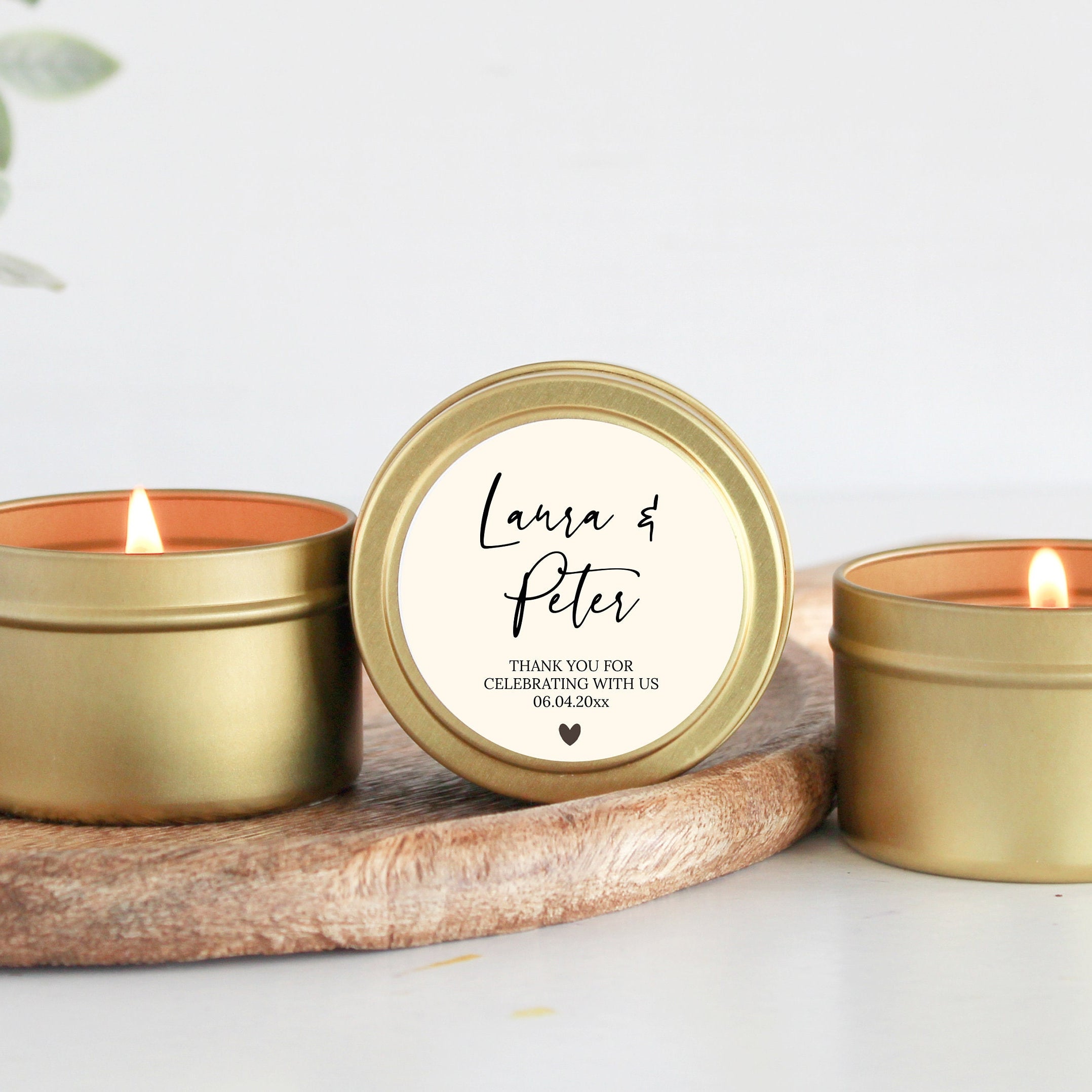 Personalized Name Wedding Tins - Set Of 10