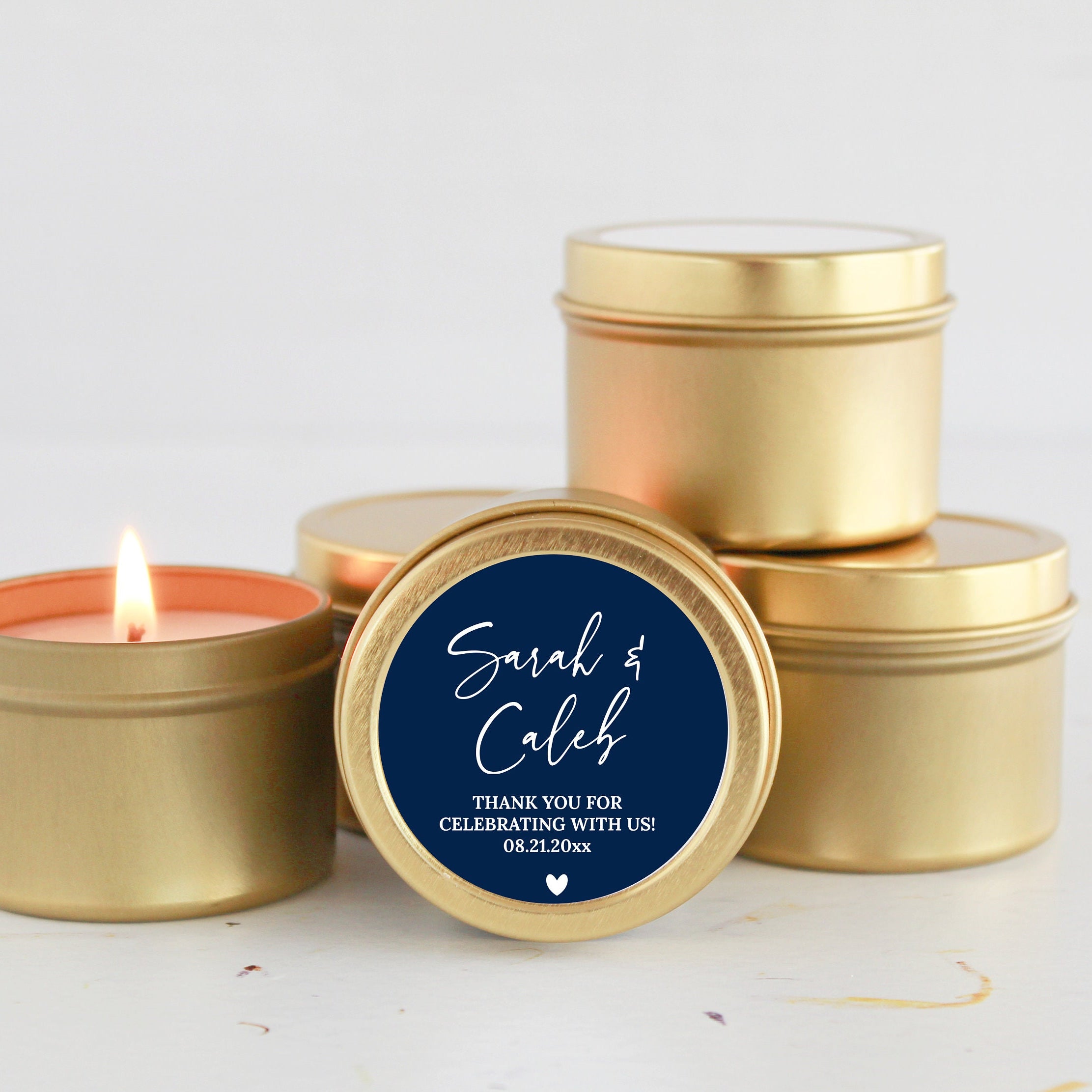 Personalized Name Wedding Tins - Set Of 10