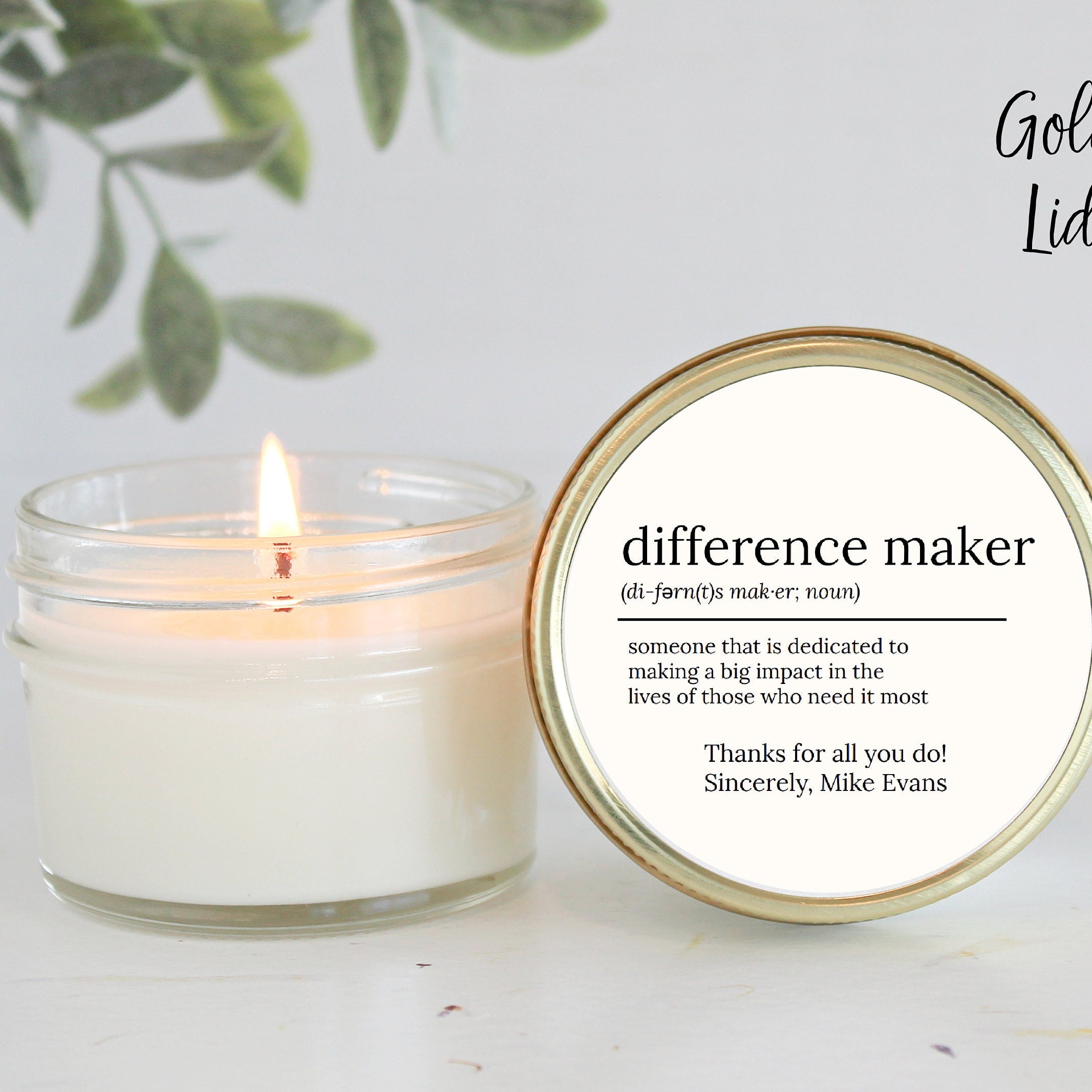 Difference Maker 4oz Candle Favors