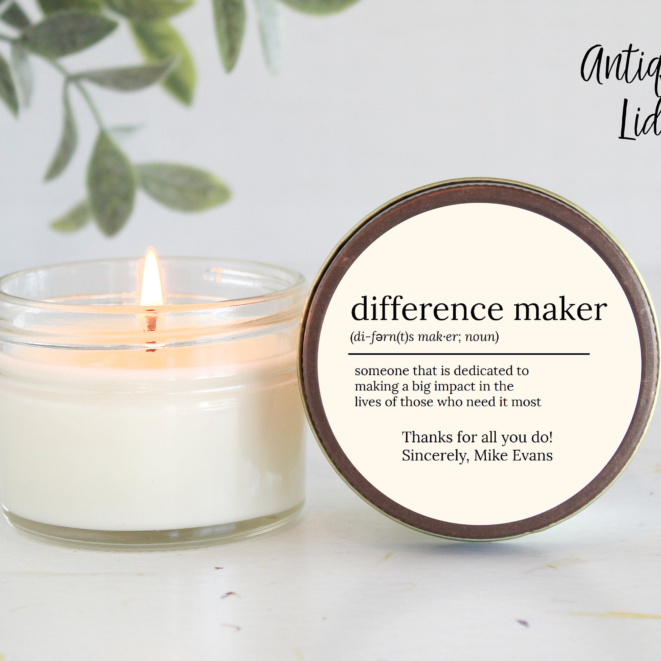 Difference Maker 4oz Candle Favors