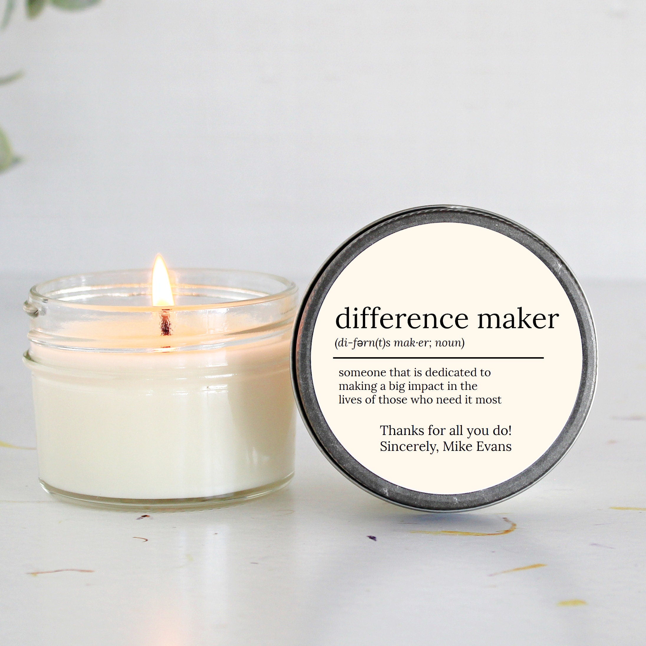 Difference Maker 4oz Candle Favors