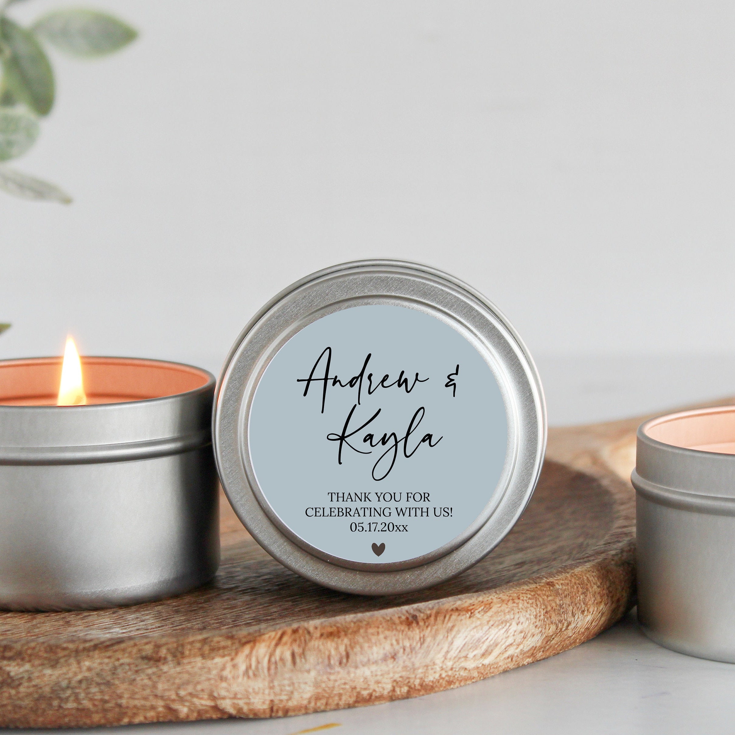 Personalized Name Wedding Tins - Set Of 10