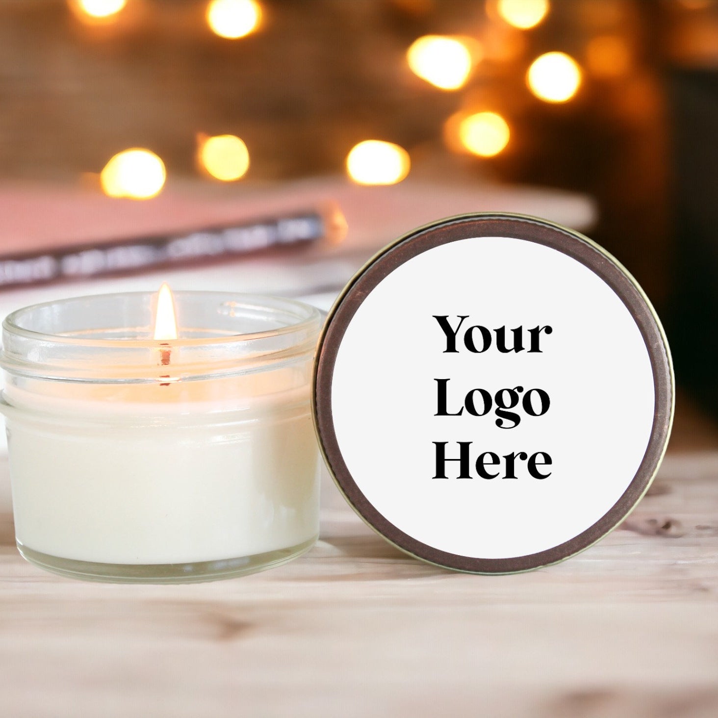 Corporate Logo 4oz Candle Favors