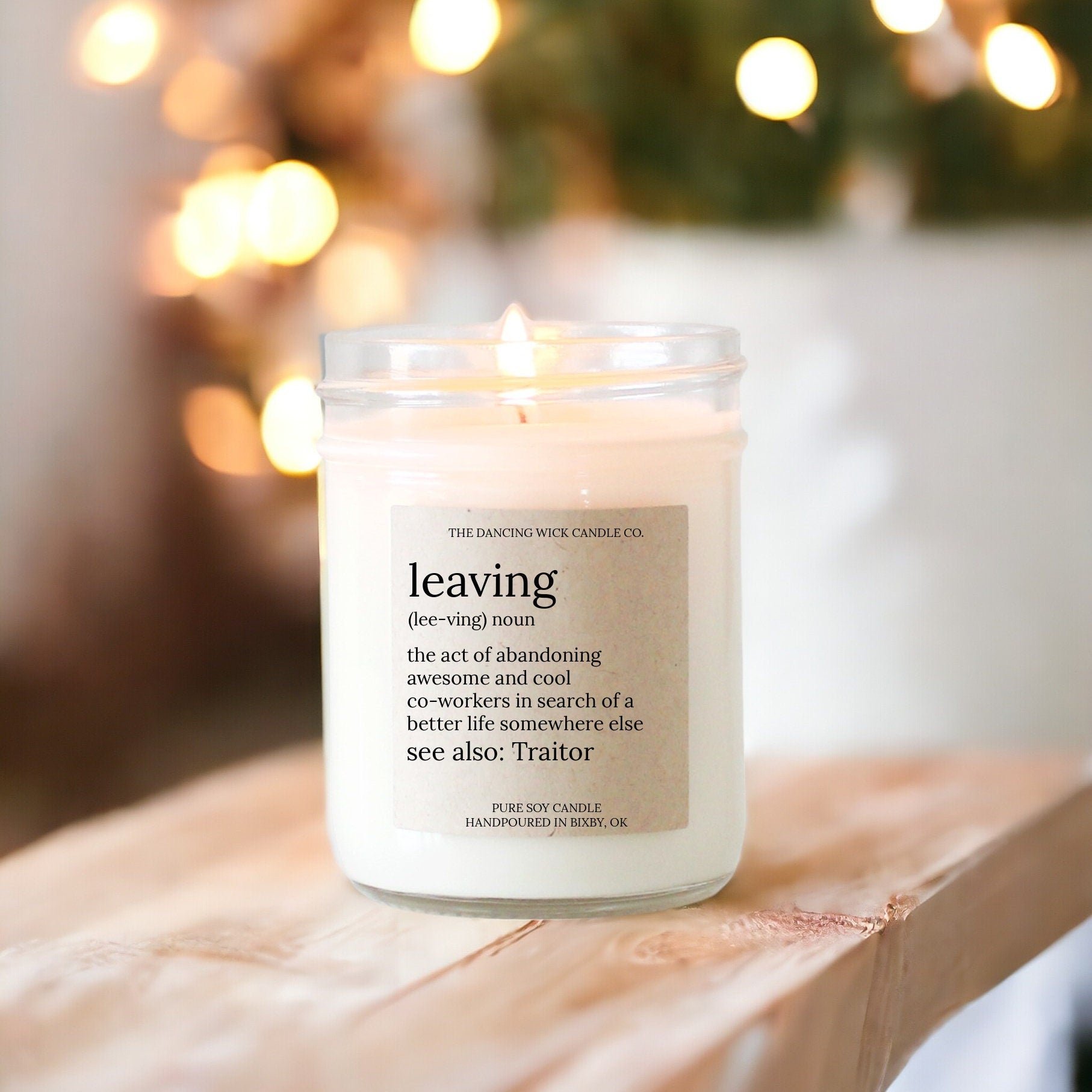 Coworker Leaving Gift Candle