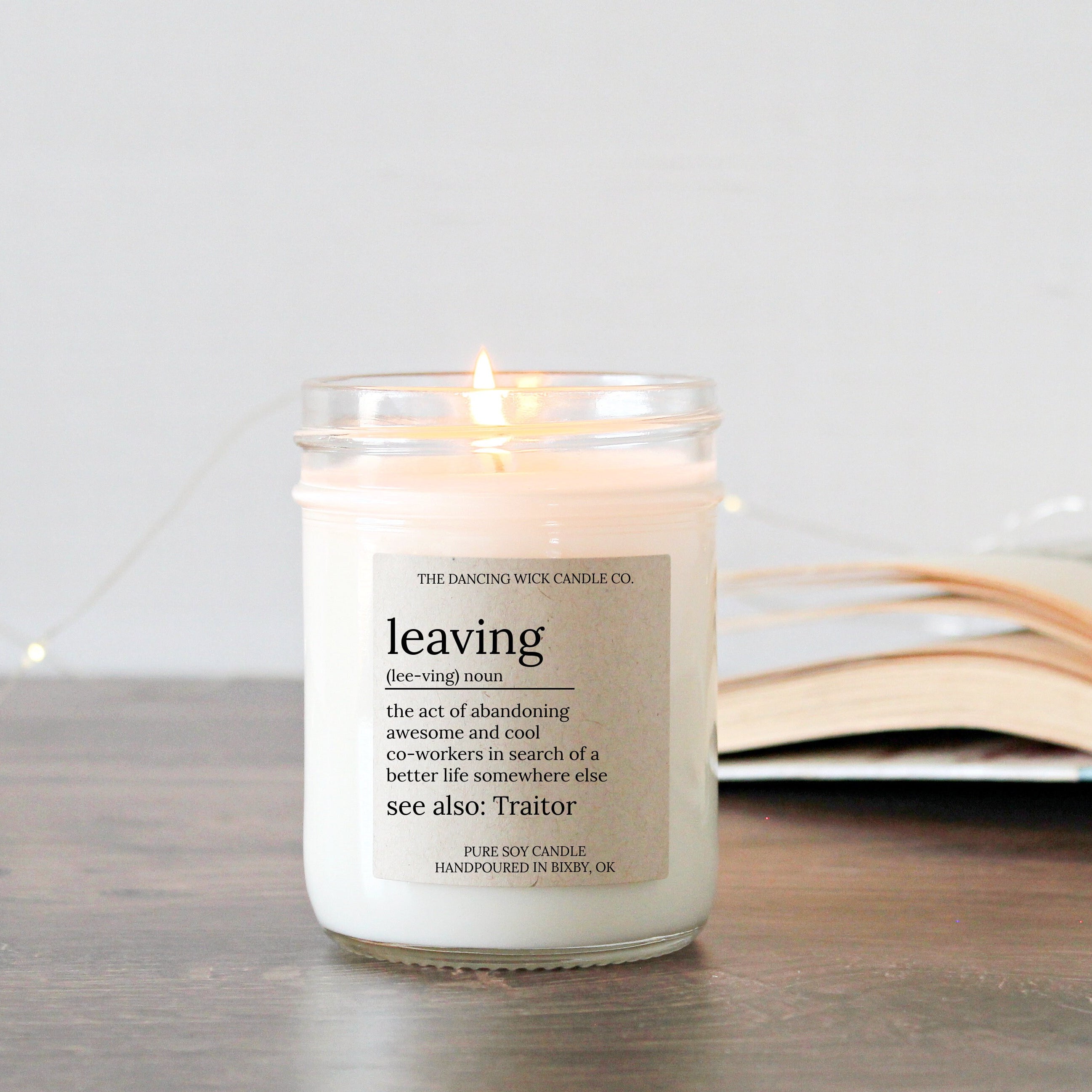 Coworker Leaving Gift Candle