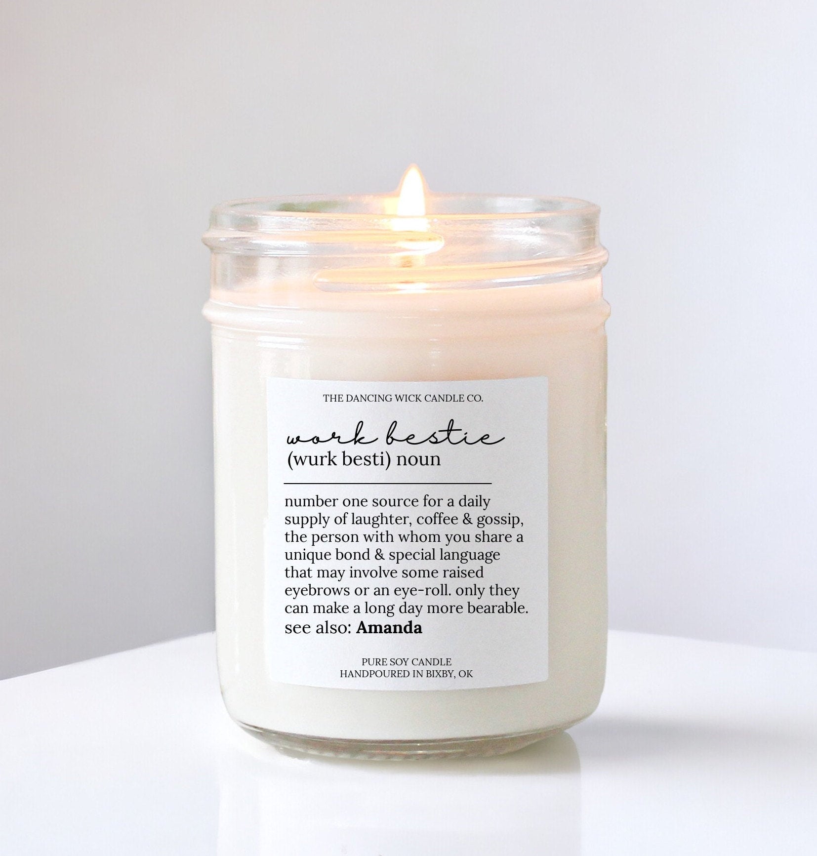 Work Bestie Definition Candle