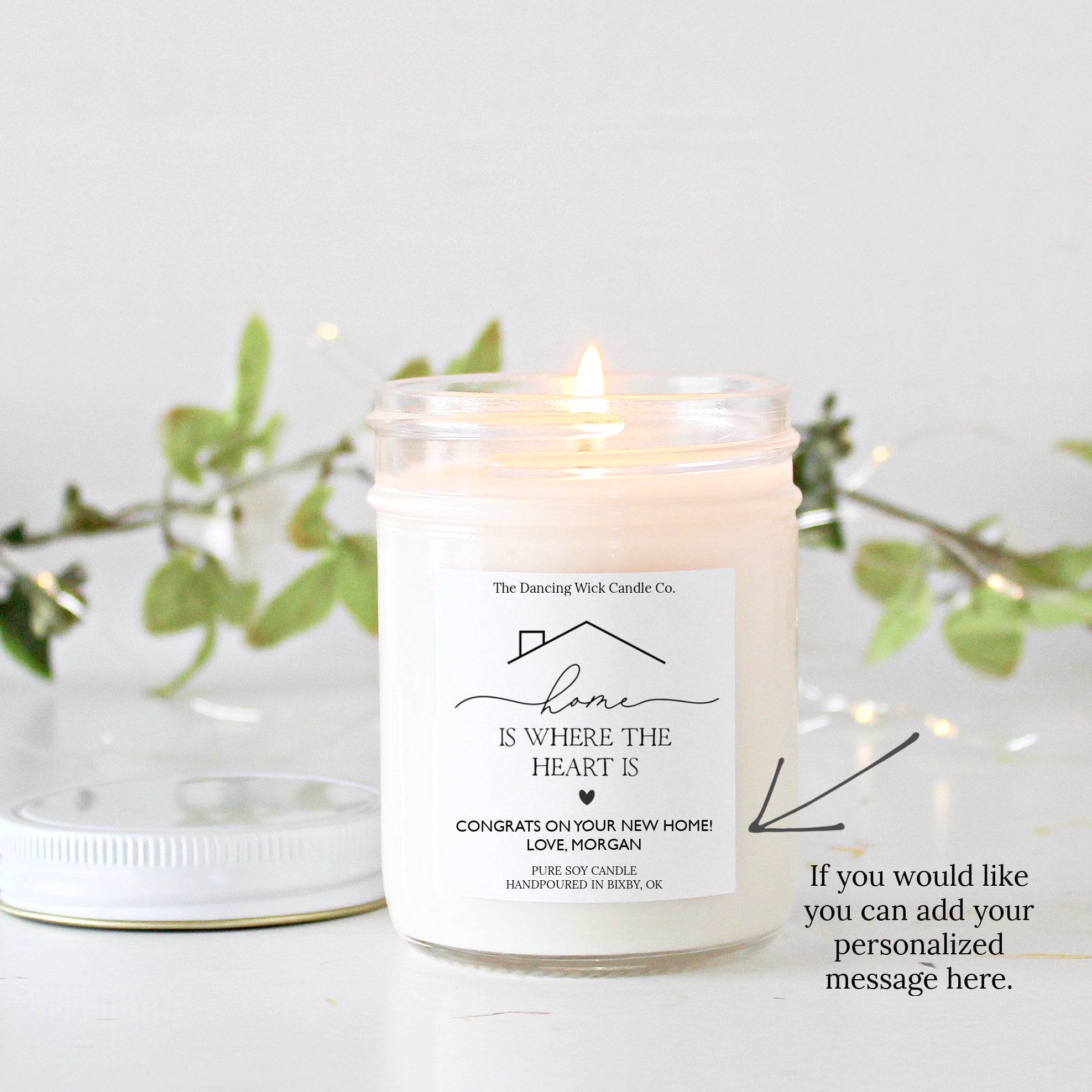 Home is Where the Heart Is Personalized Candle