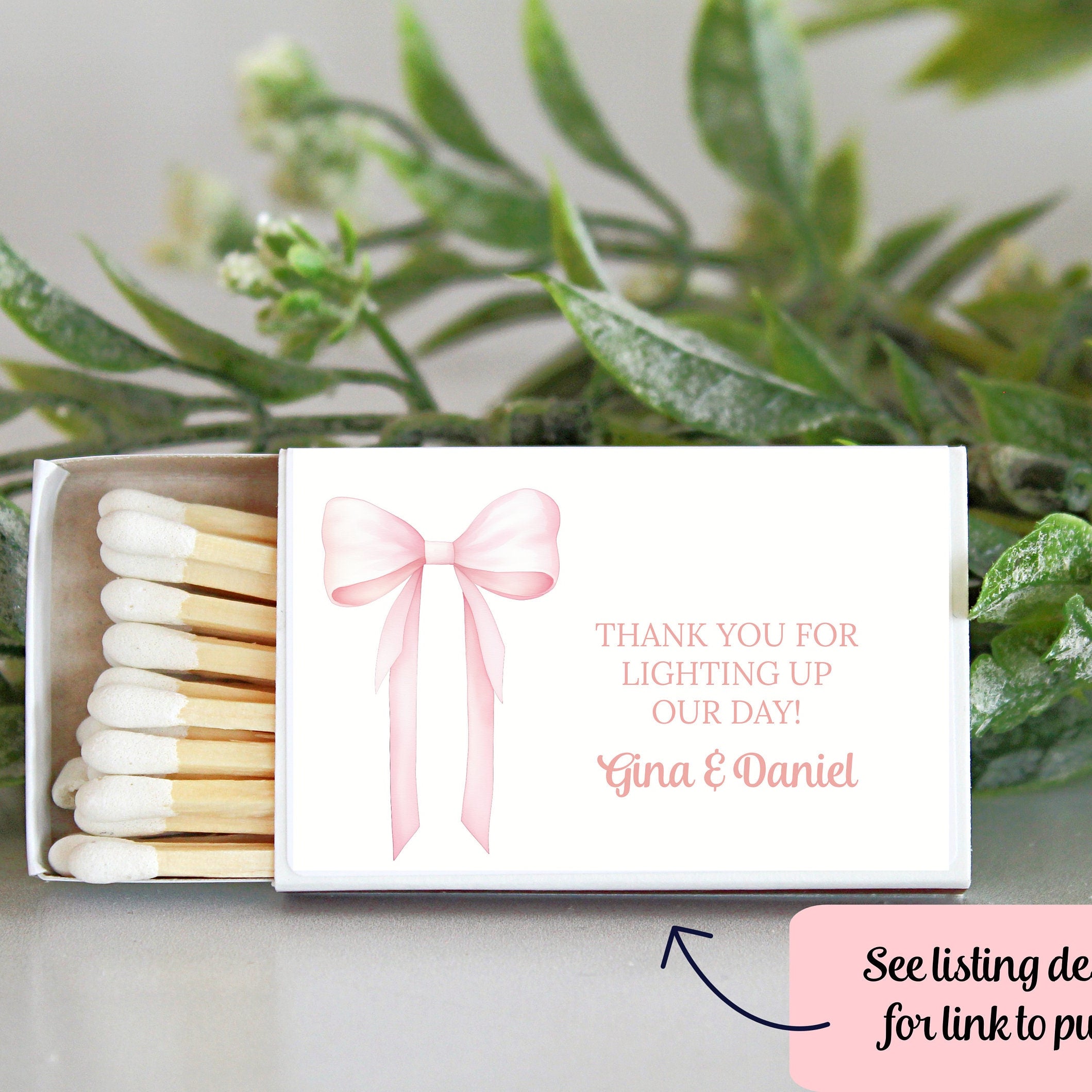 Pink Bow Baby Shower Favors