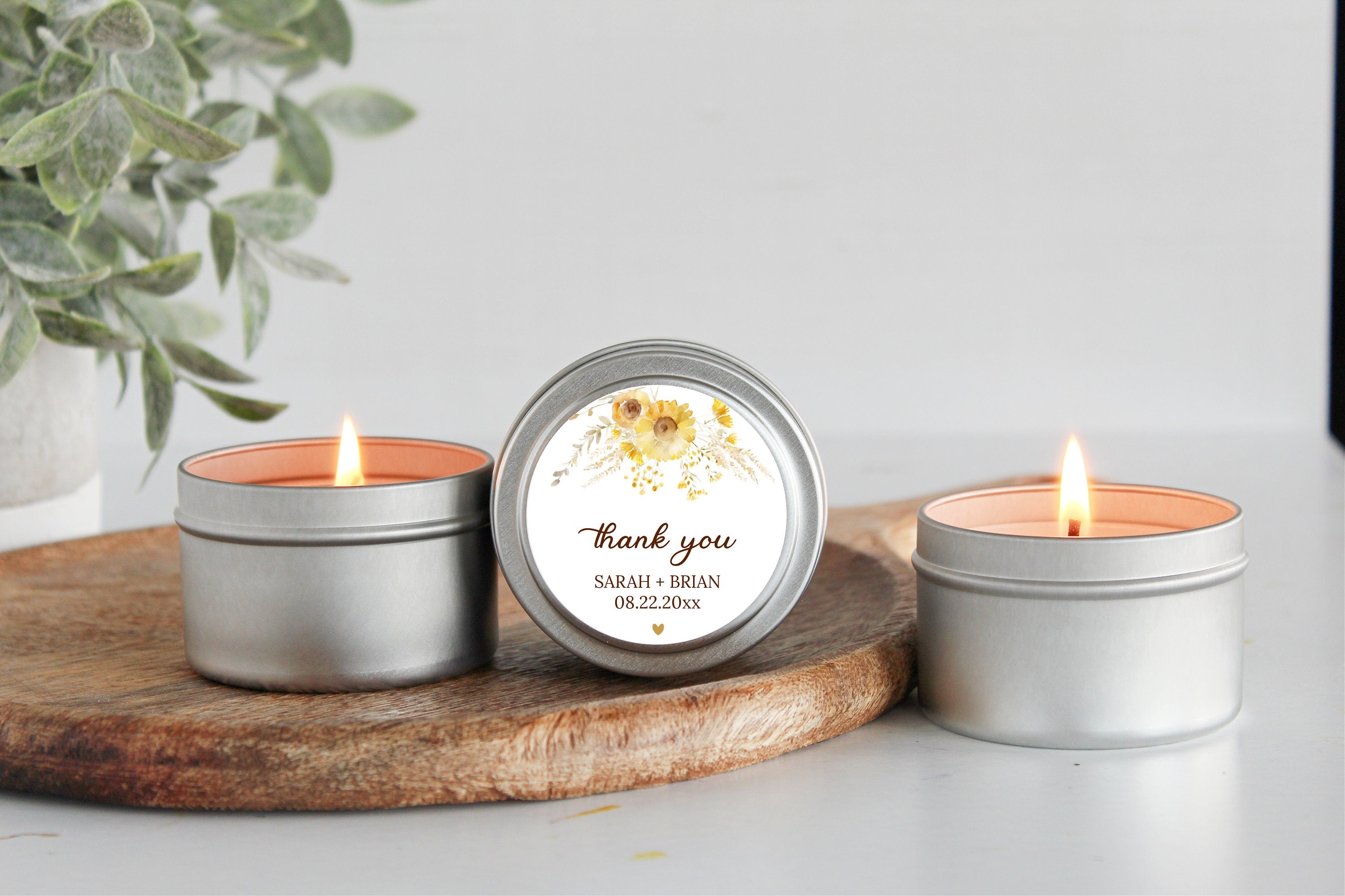 Sunflower Wedding Tins - Set of 10