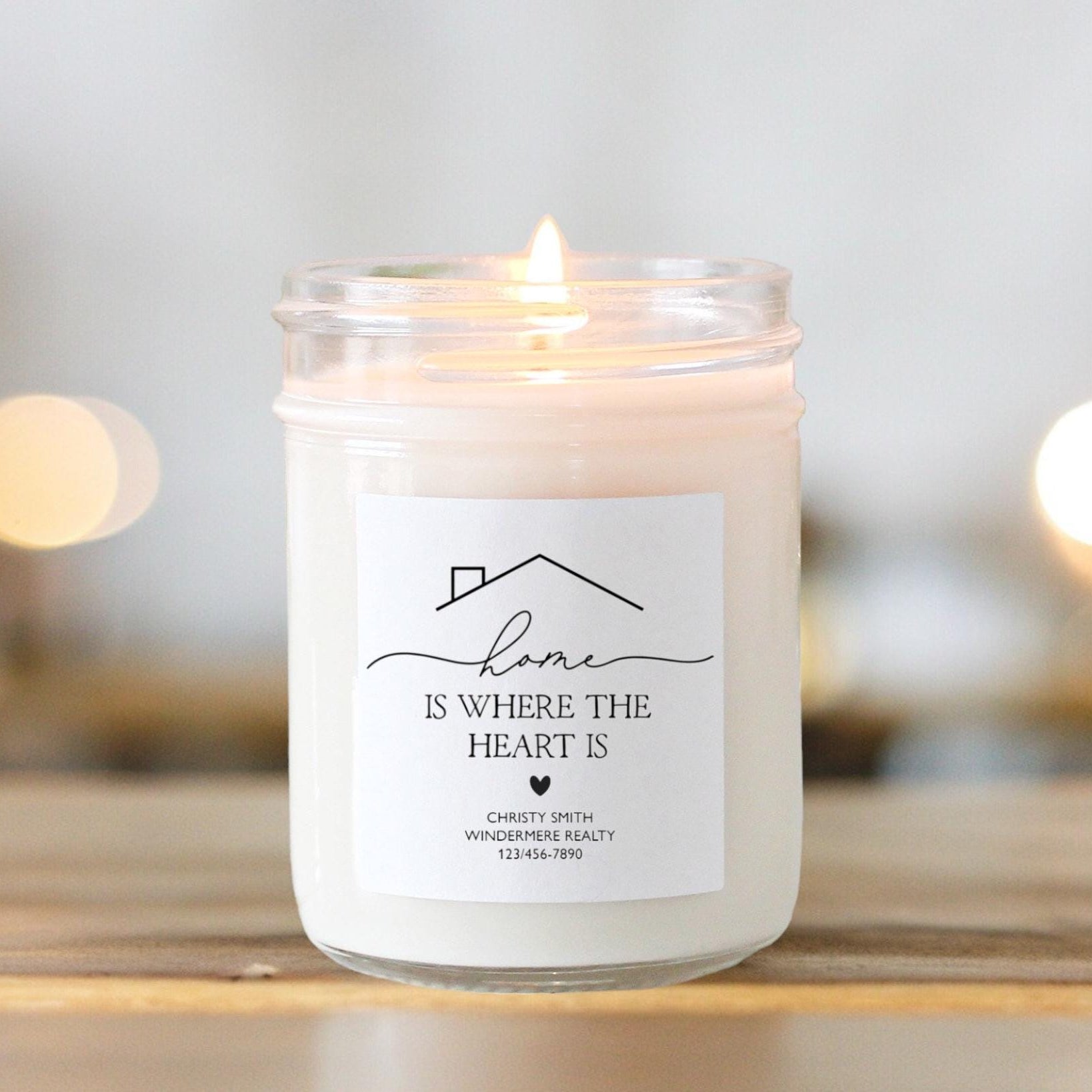 Home is Where the Heart Is Personalized Candle