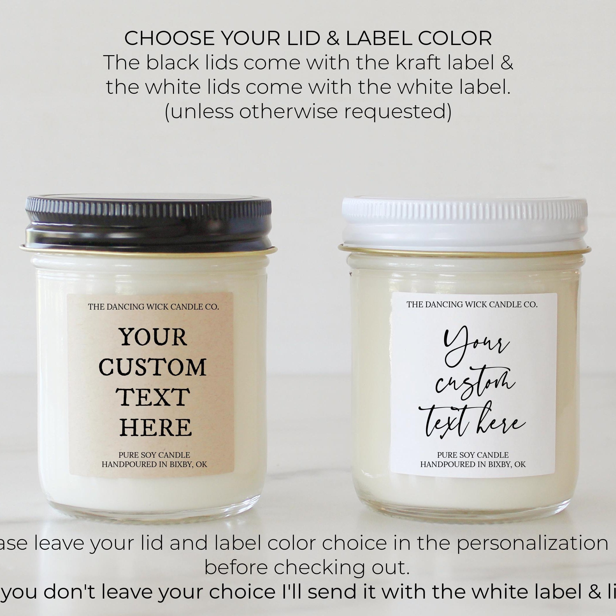 Your Own Custom Text Candle
