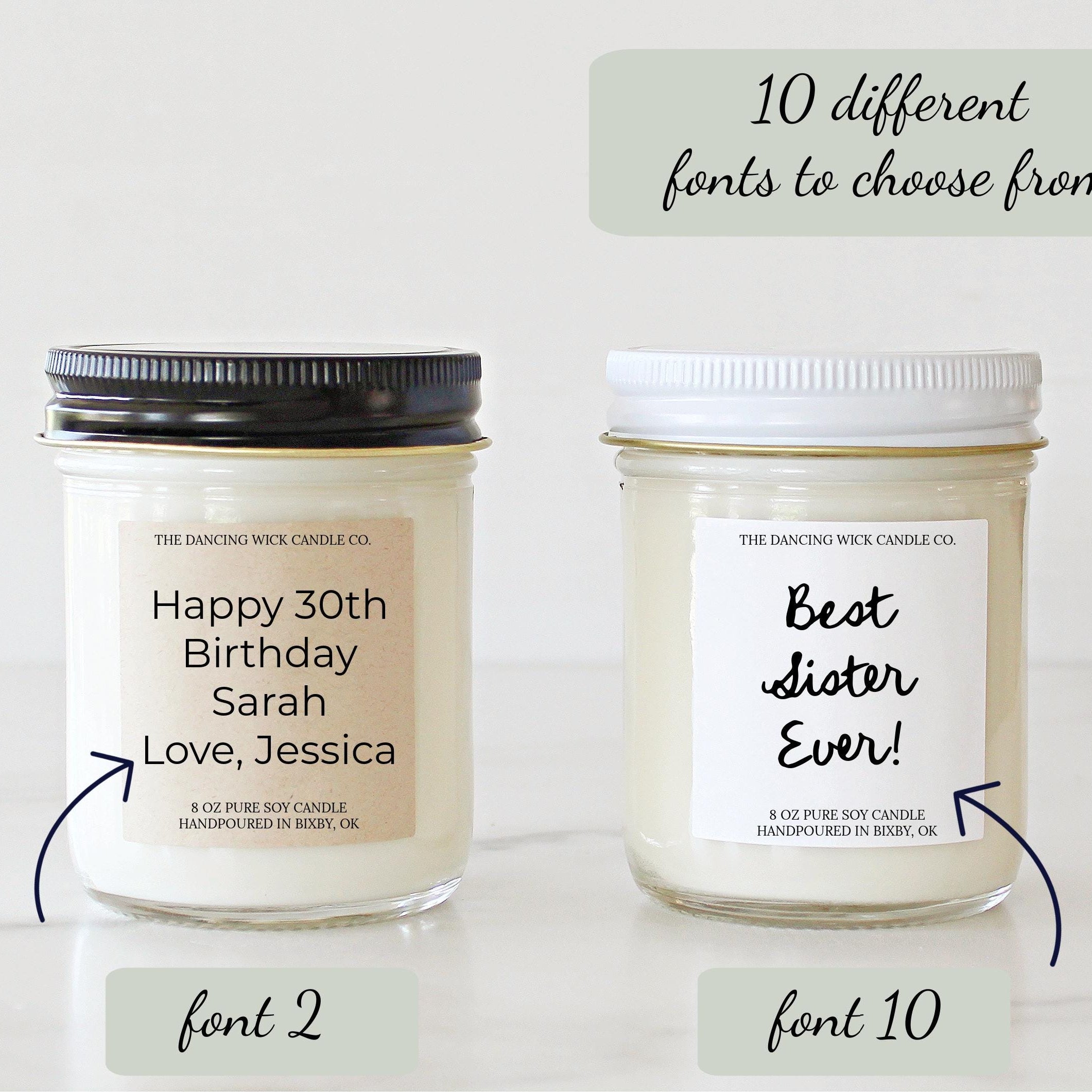 Your Own Custom Text Candle