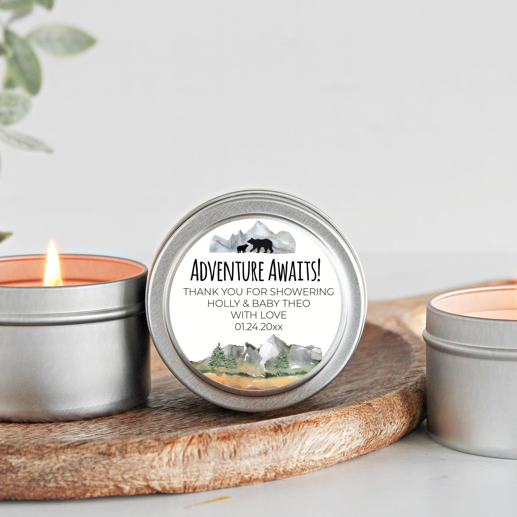 Let the Adventure Begin Baby Shower Favors Tins-Set Of 10